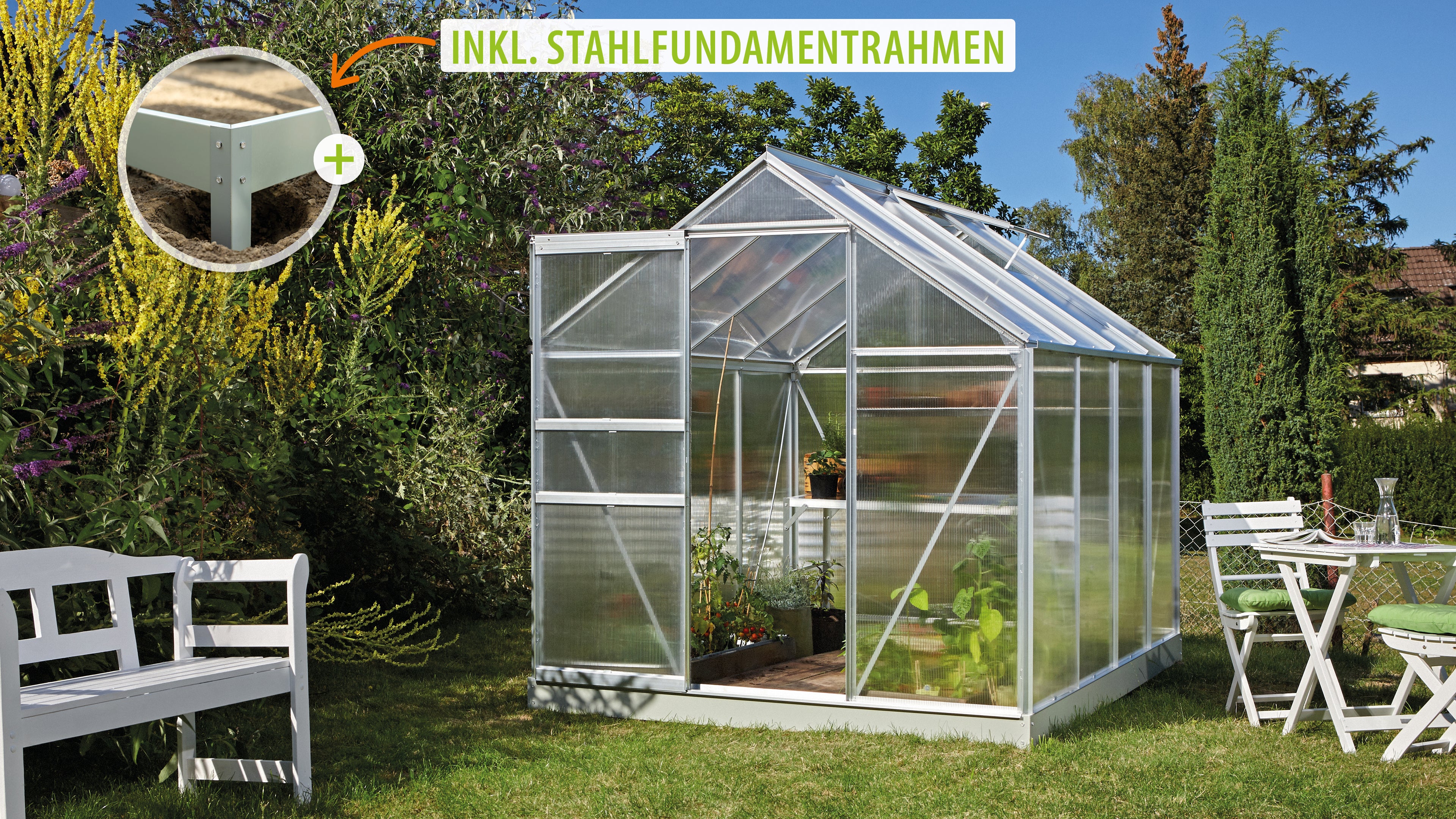Gewächshaus Comet 5000 HKP 4mm - Set