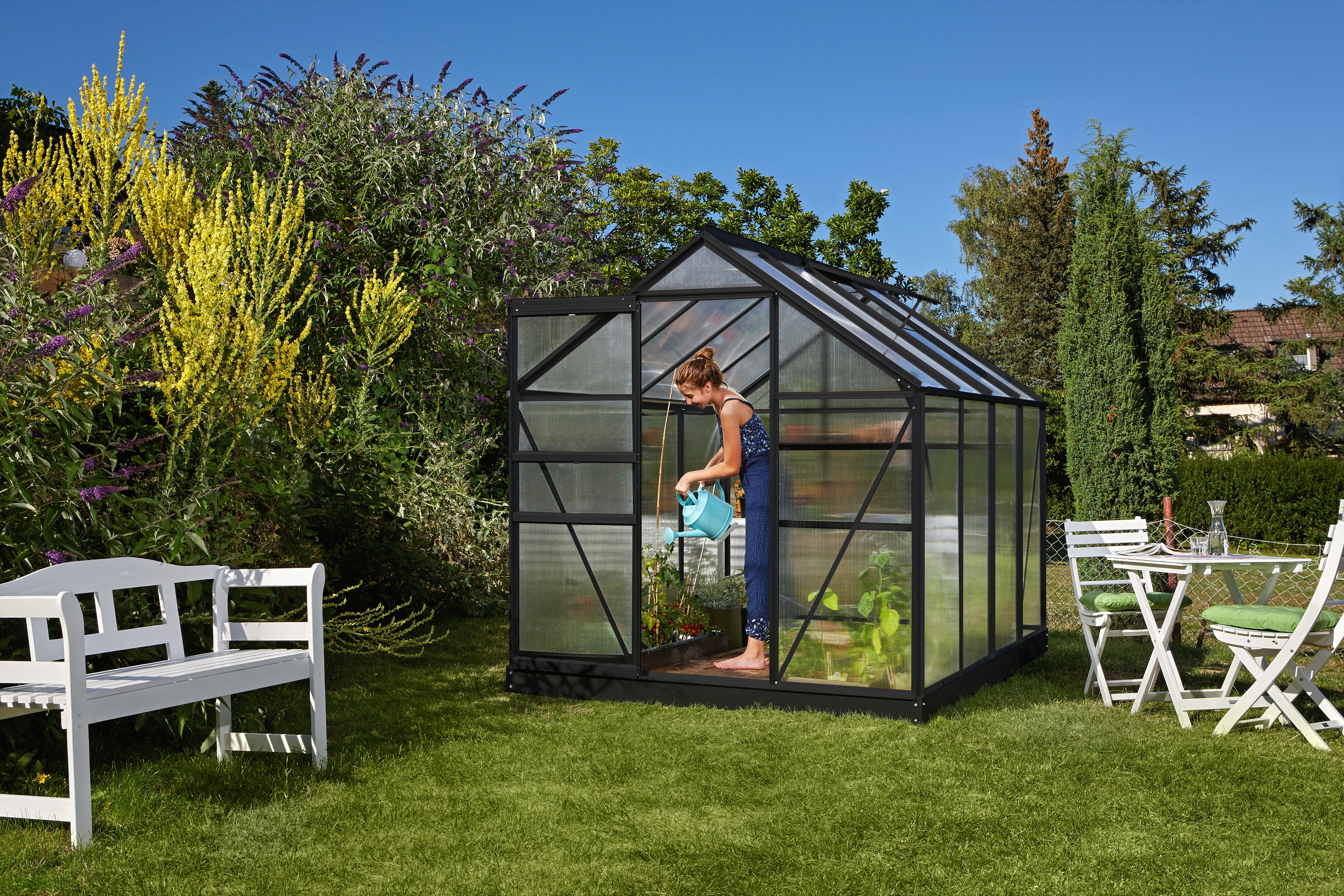 Gewächshaus Comet 5000 HKP4mm, schwarz - Set