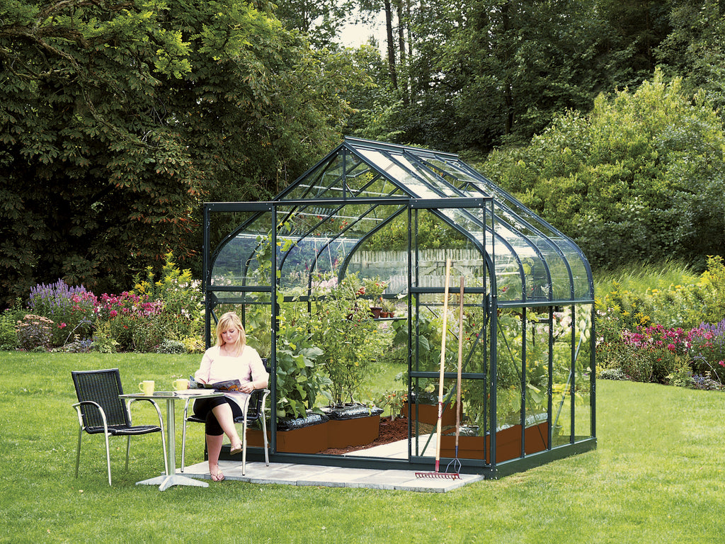 Gewächshaus Diana 6700 ESG3mm, smaragd - Set