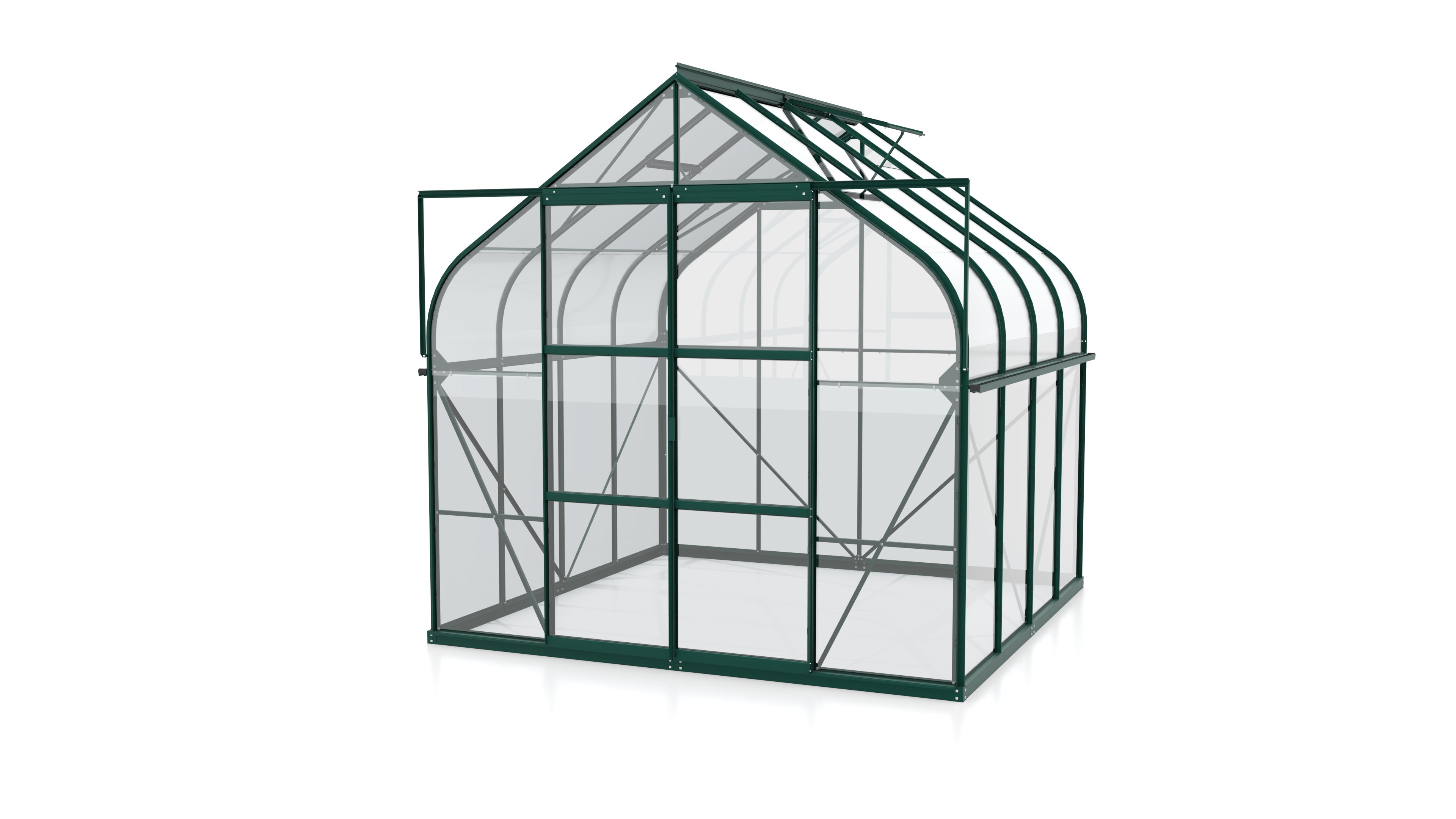 Gewächshaus Diana 6700 ESG3mm, smaragd - Set