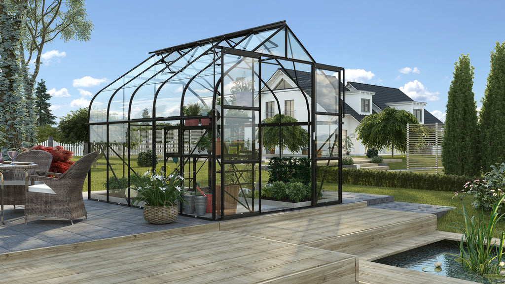 Gewächshaus Diana 8300 ESG3mm, schwarz - Set