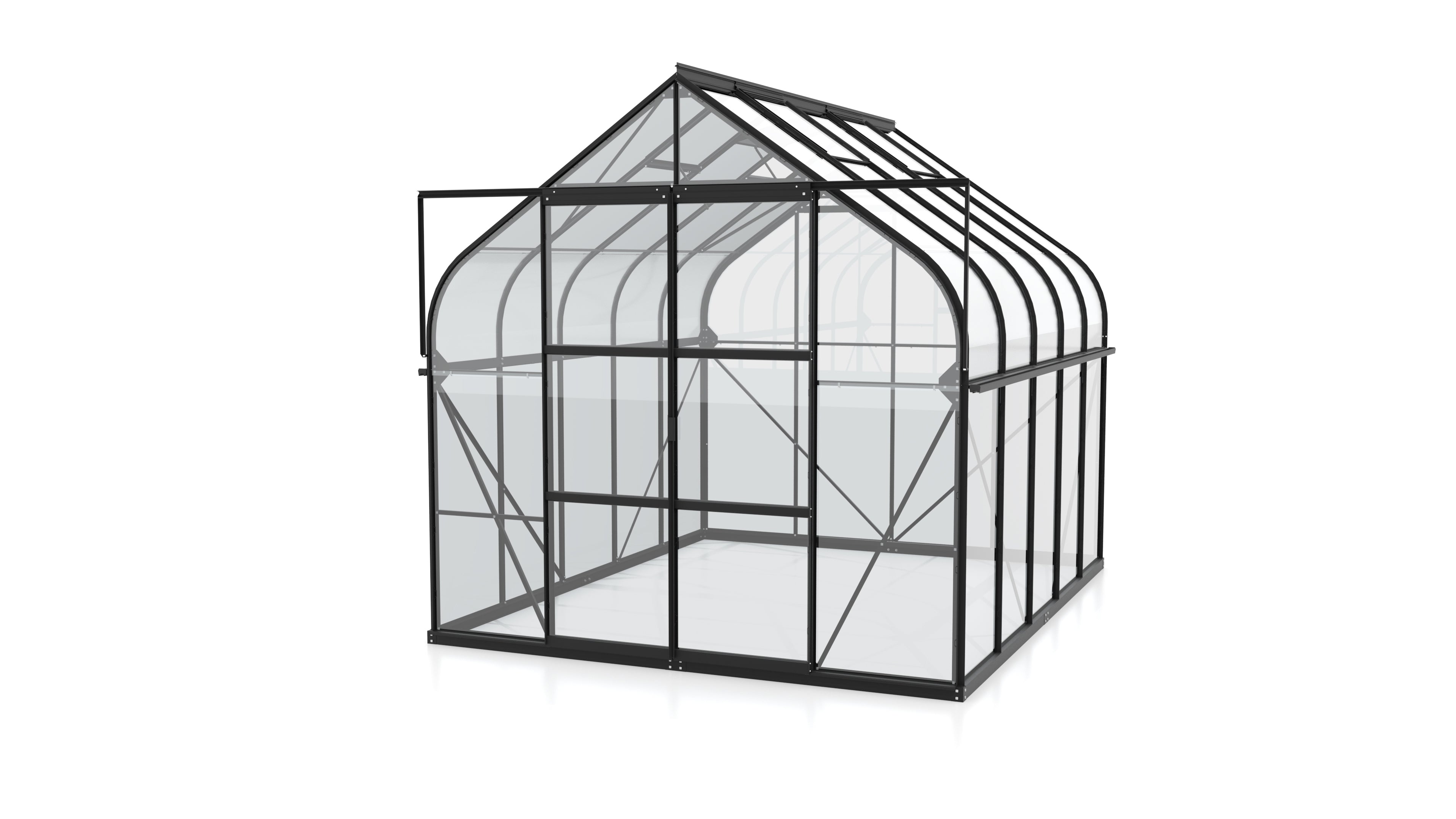 Gewächshaus Diana 8300 ESG3mm, schwarz - Set