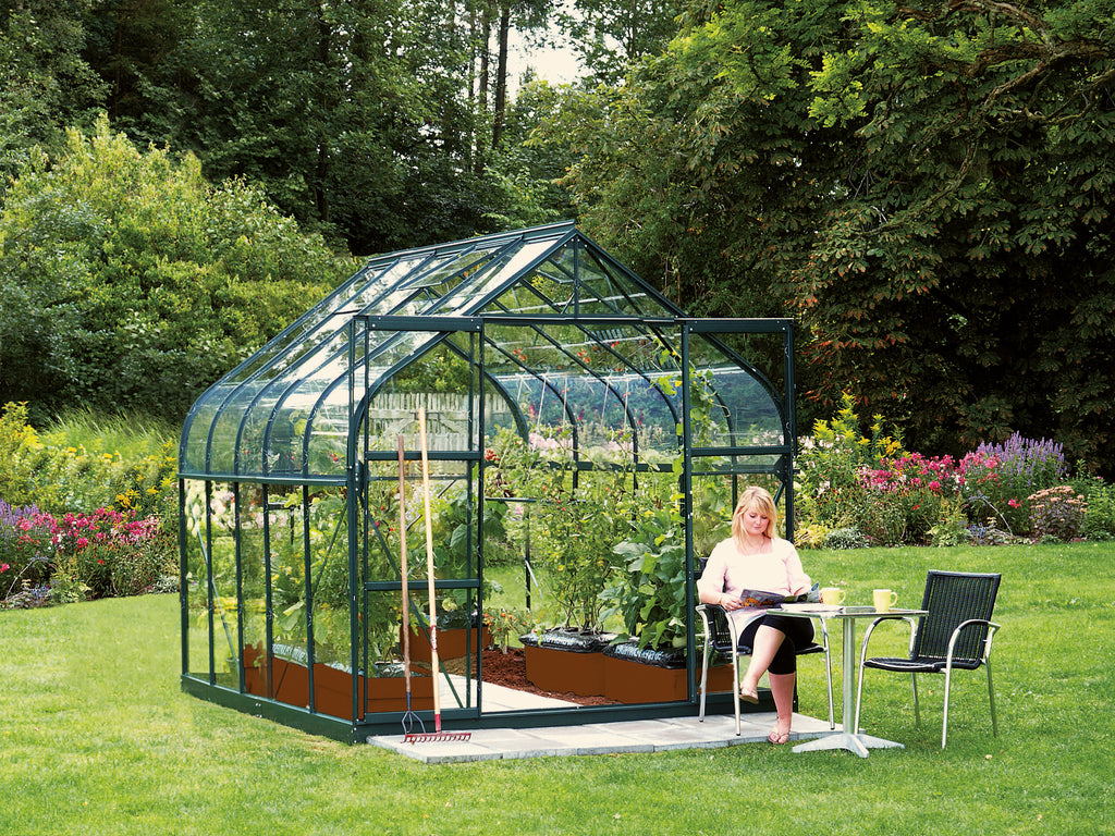Gewächshaus Diana 8300 ESG3mm, smaragd - Set