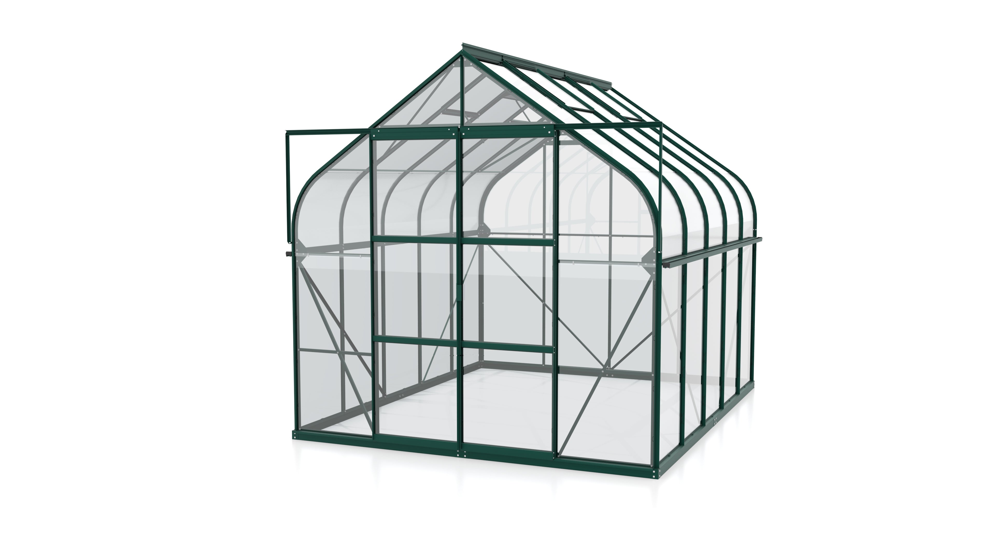 Gewächshaus Diana 8300 ESG3mm, smaragd - Set
