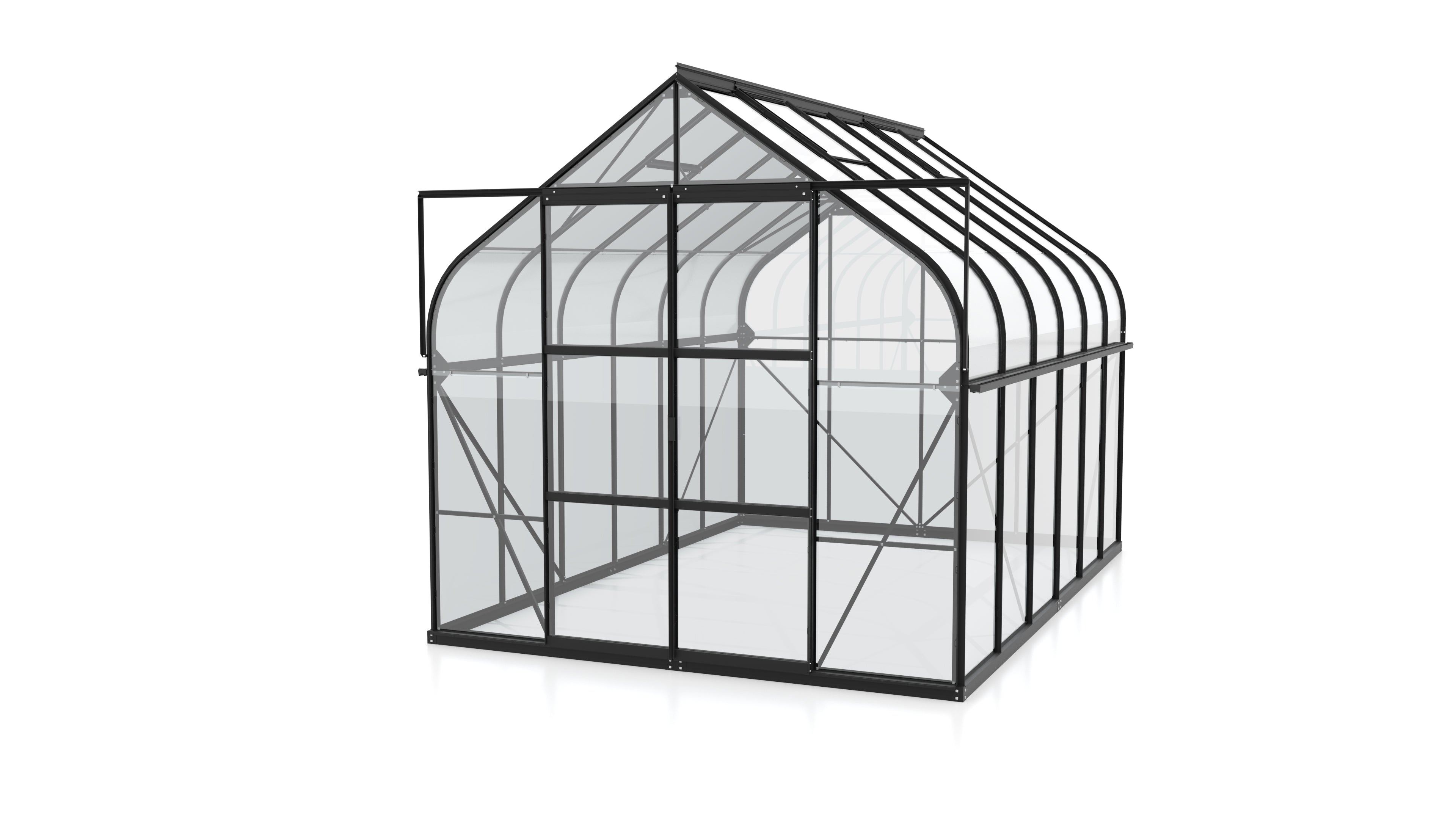 Gewächshaus Diana 9900 ESG3mm, schwarz - Set