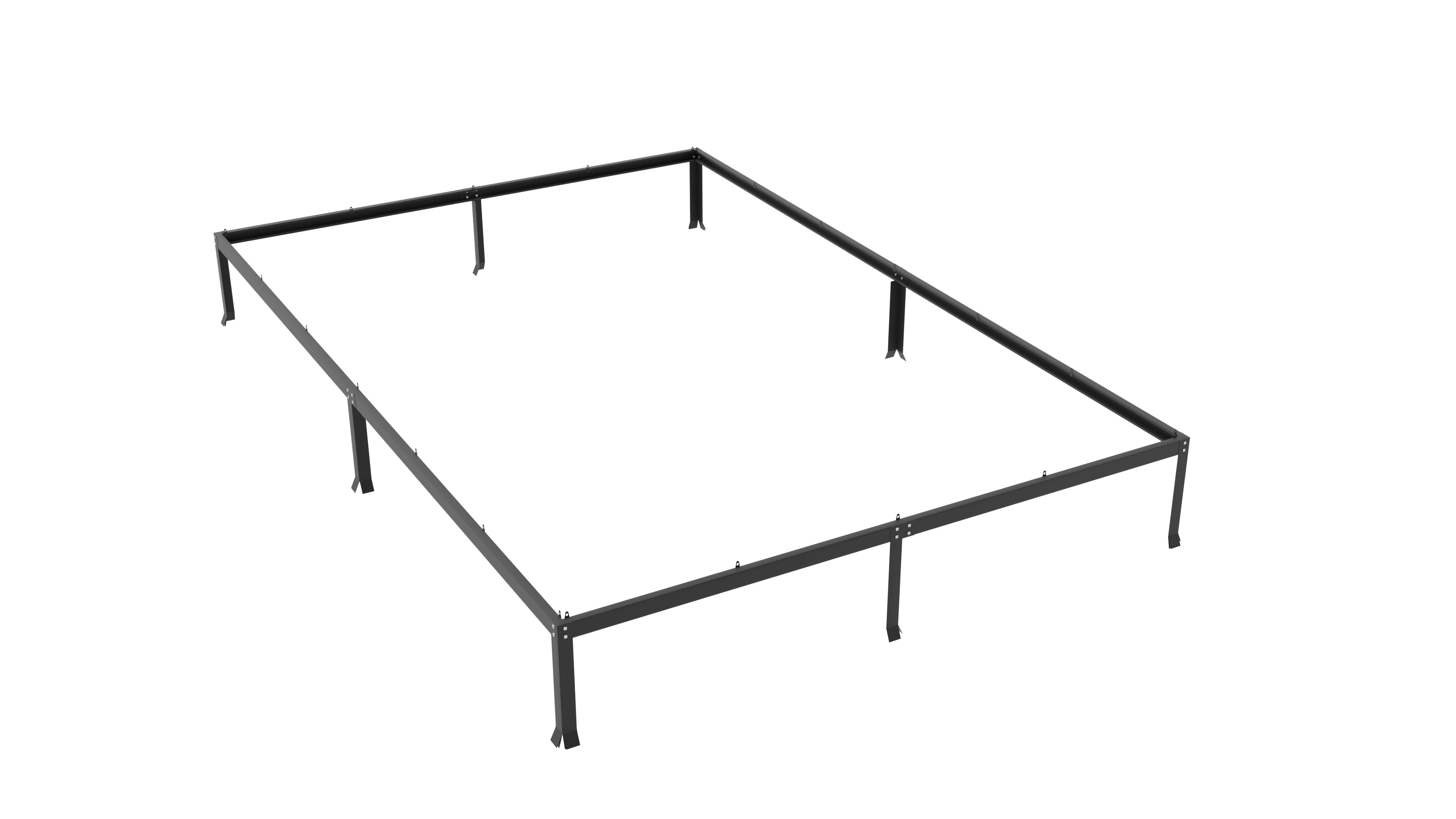 Gewächshaus Diana 9900 ESG3mm, schwarz - Set