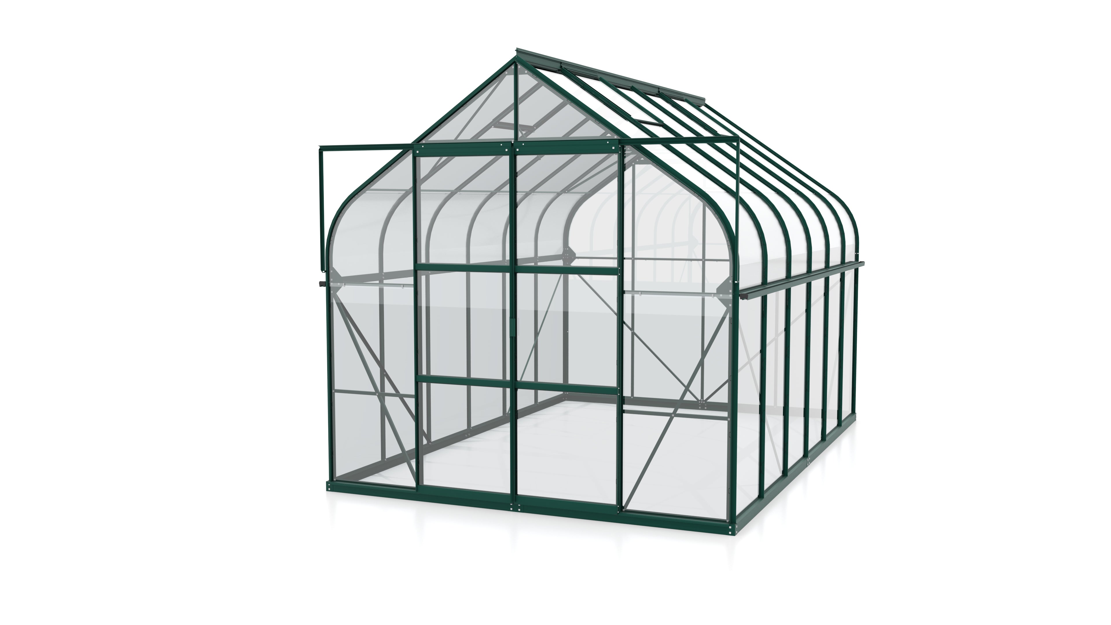 Gewächshaus Diana 9900 ESG3mm, smaragd - Set
