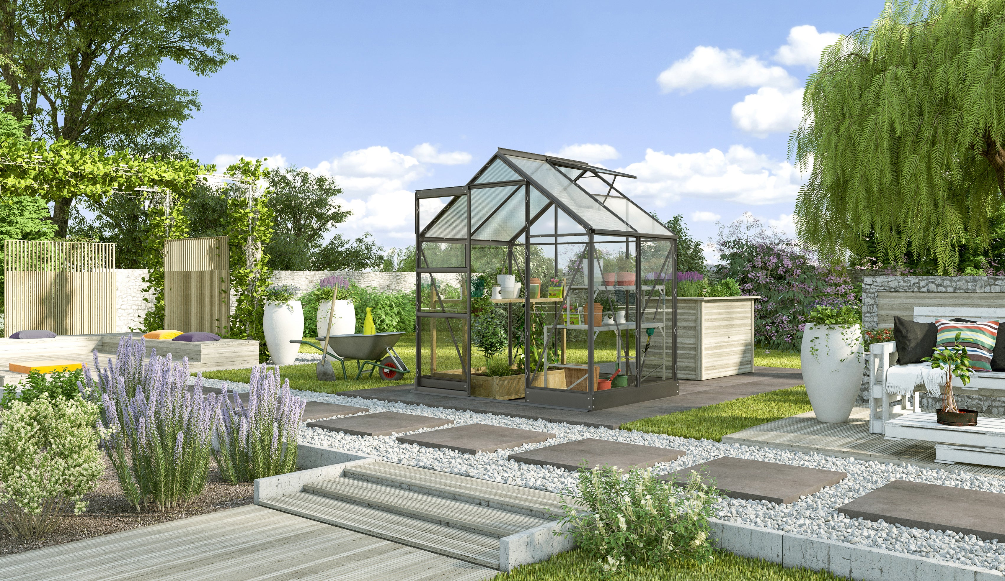 Gewächshaus Kapitol 2500 ESG/HKP, schwarz