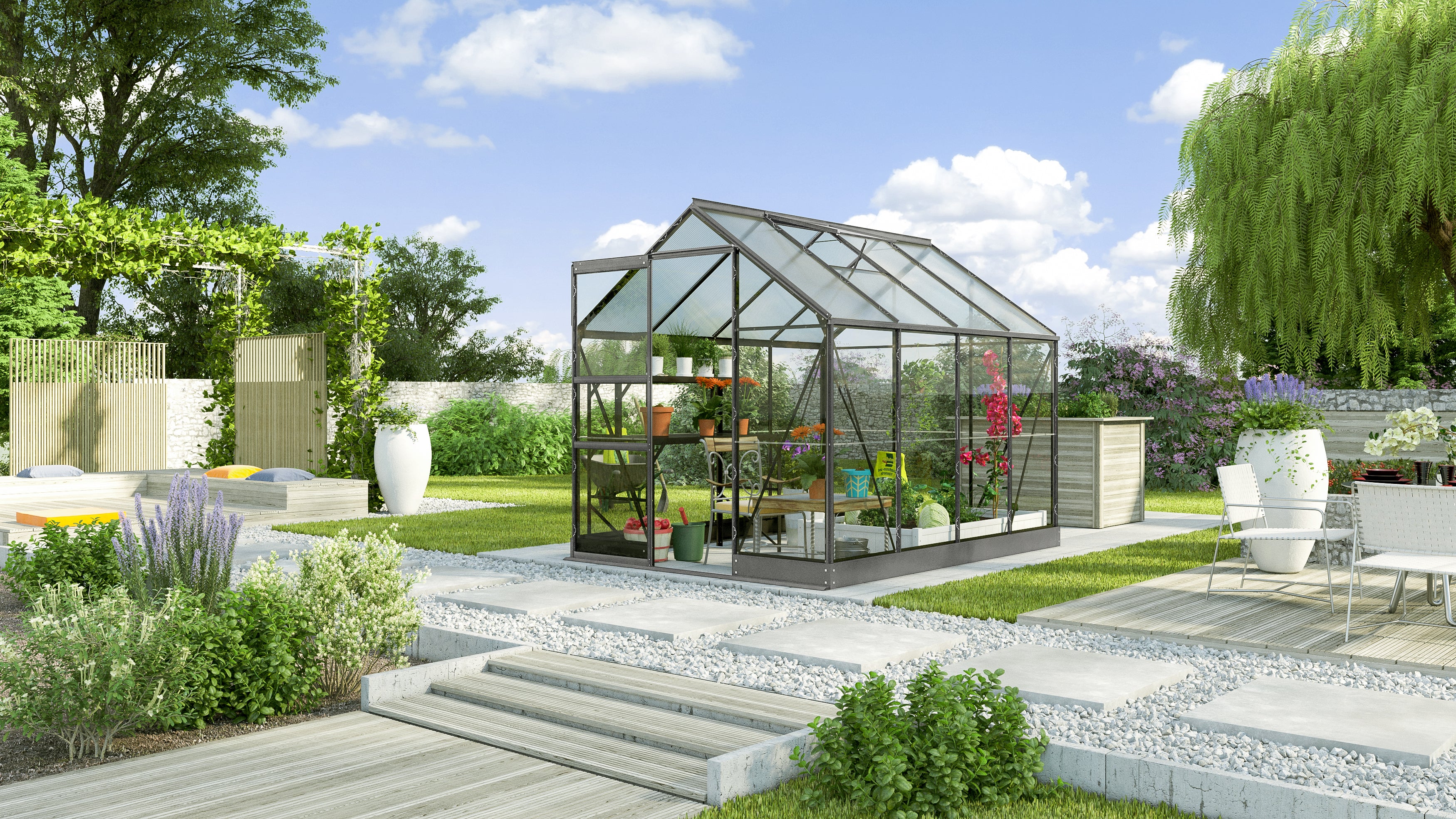 Gewächshaus Kapitol 5000 ESG/HKP, schwarz