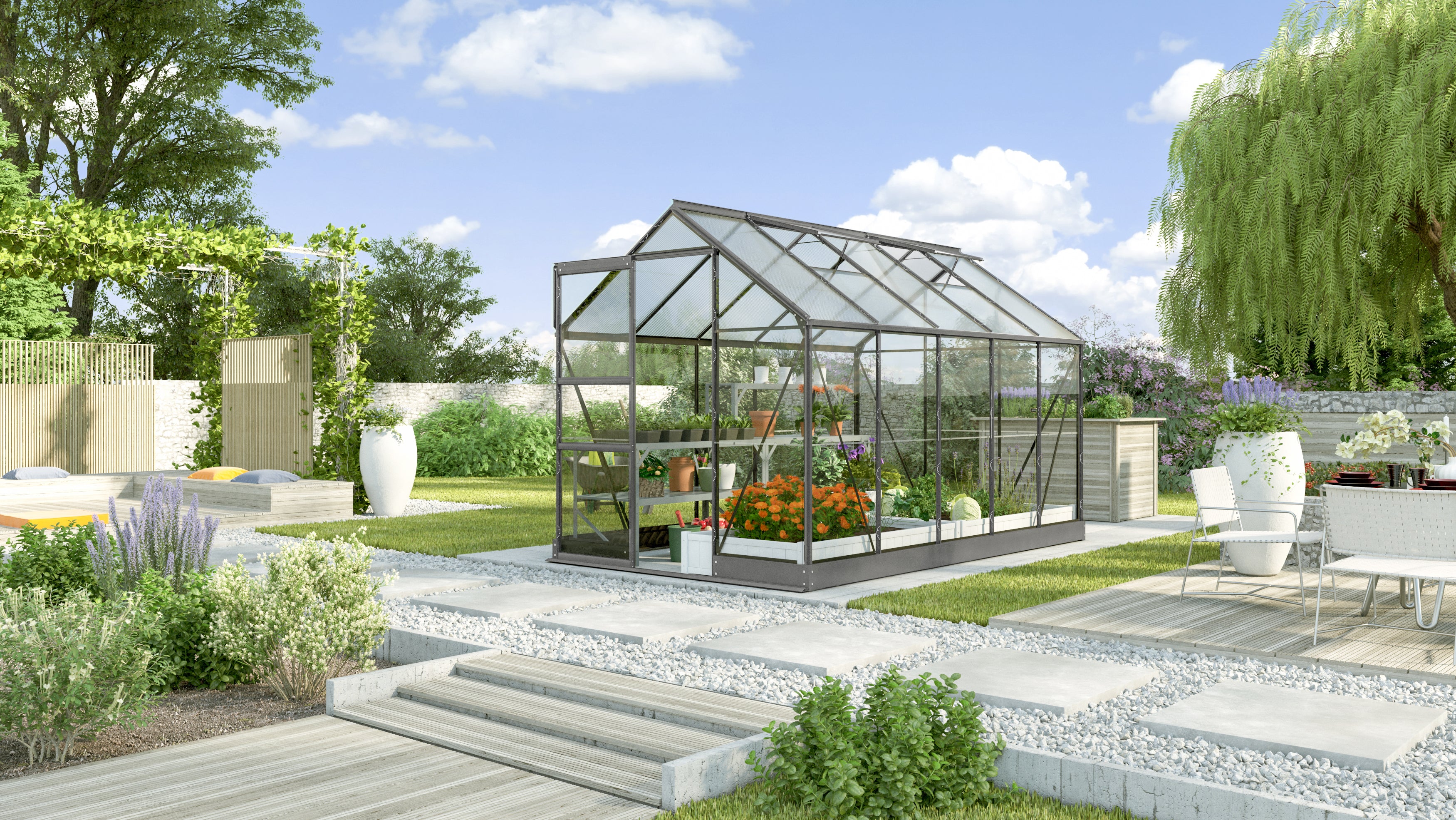 Gewächshaus Kapitol 6200 ESG/HKP, schwarz