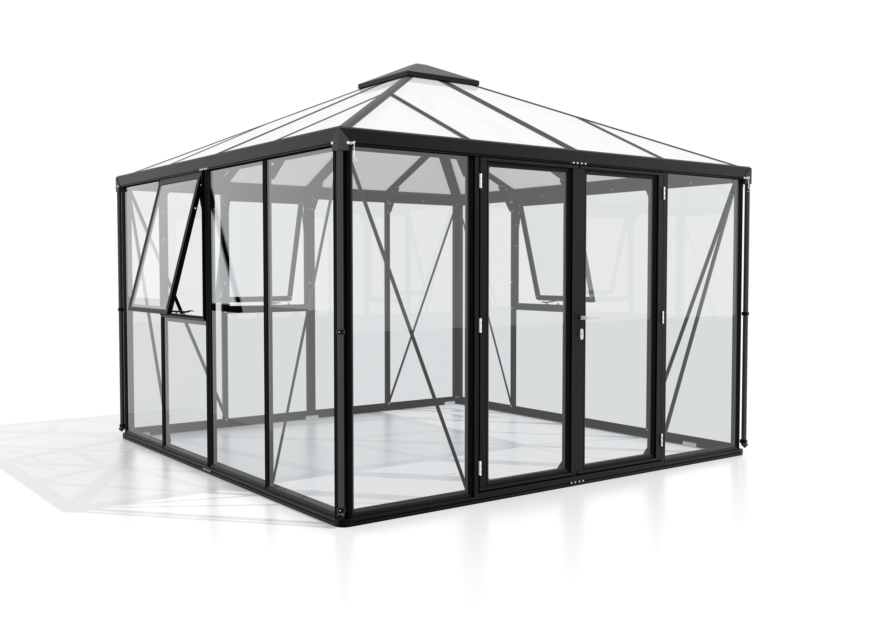 Gewächshaus Fortuna ESG/HKP, schwarz