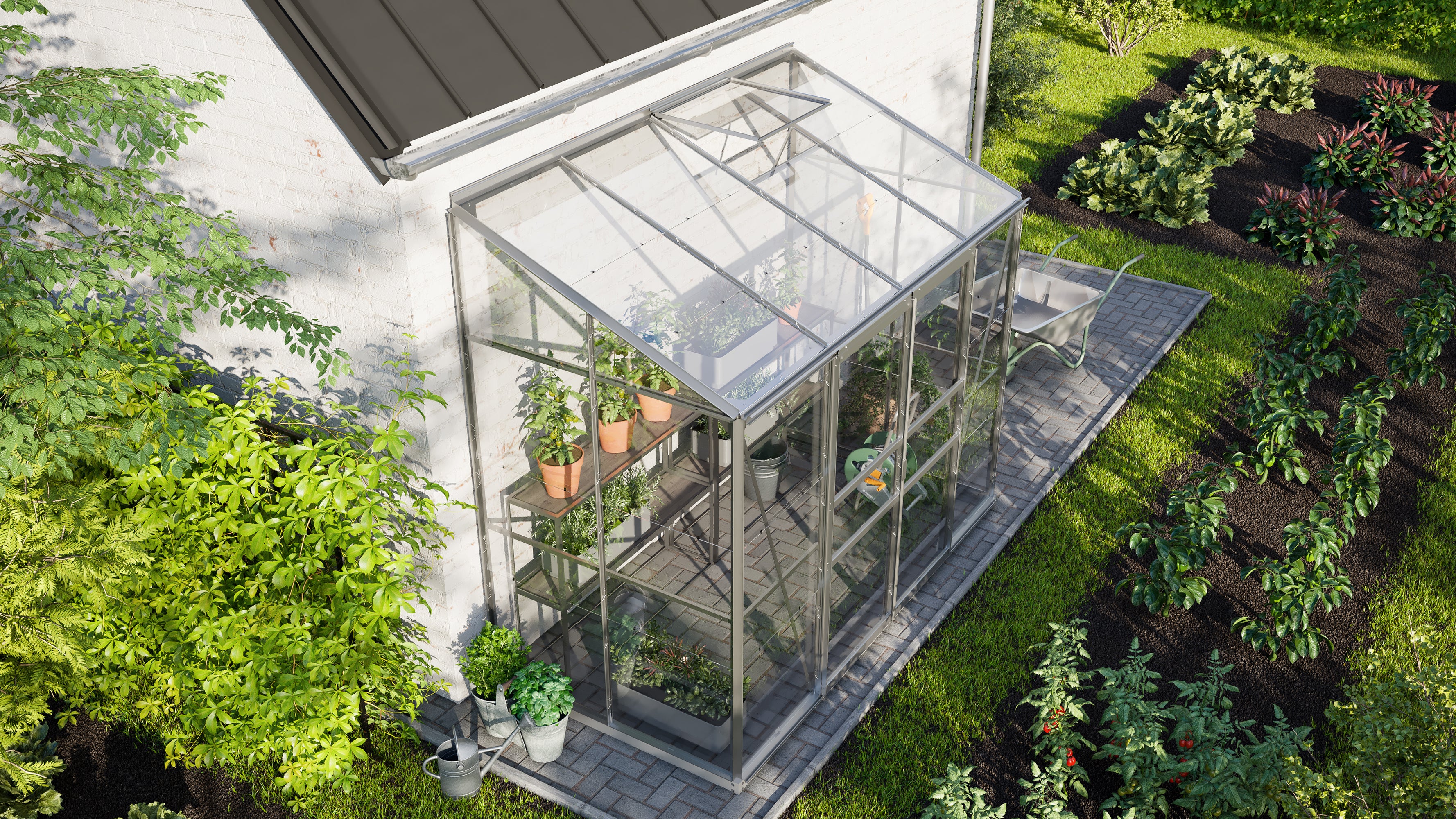 Gewächshaus Ida 3300 ESG3mm - Set