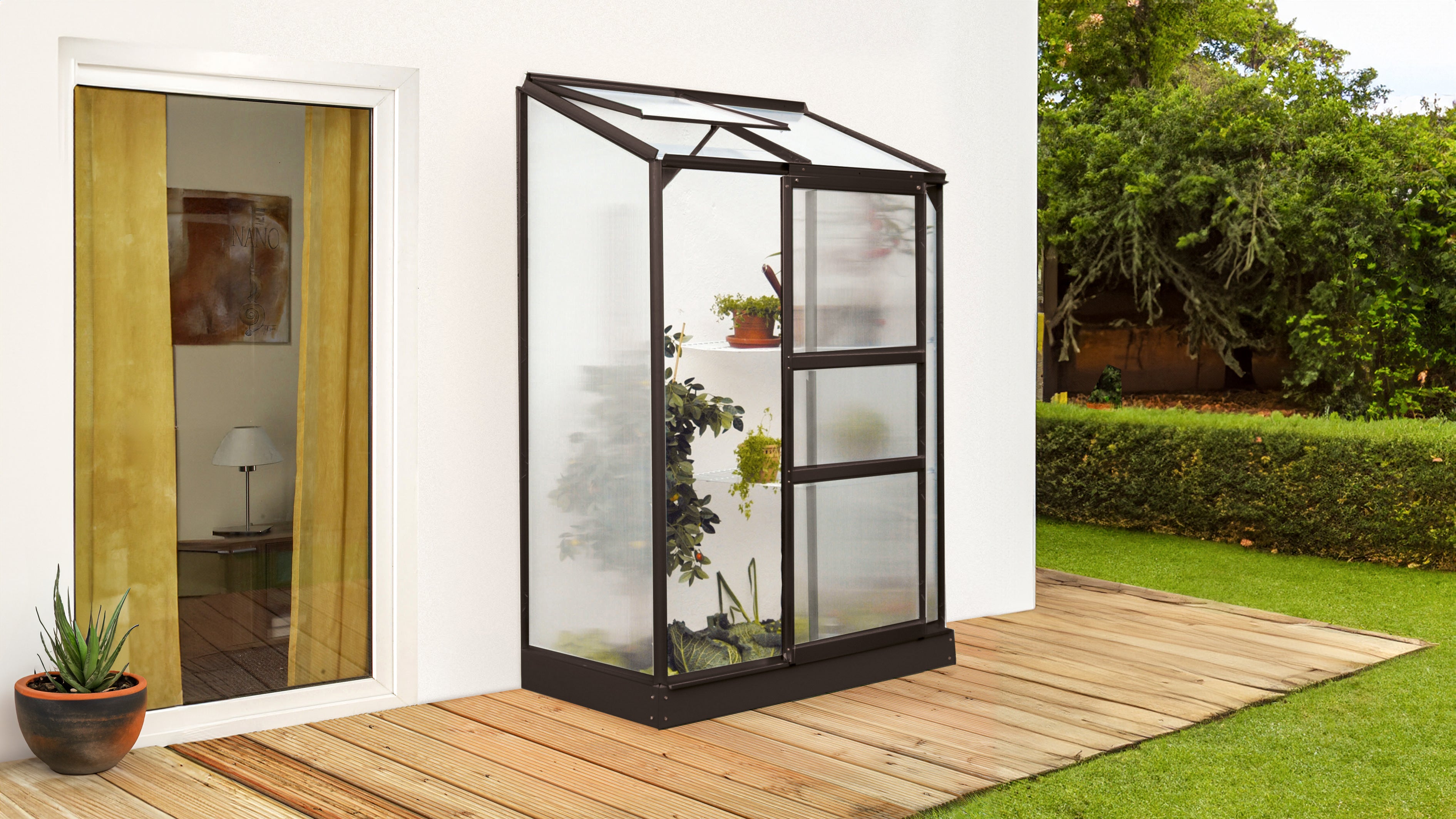 Gewächshaus Ida 900 HKP 4mm, schwarz - Set
