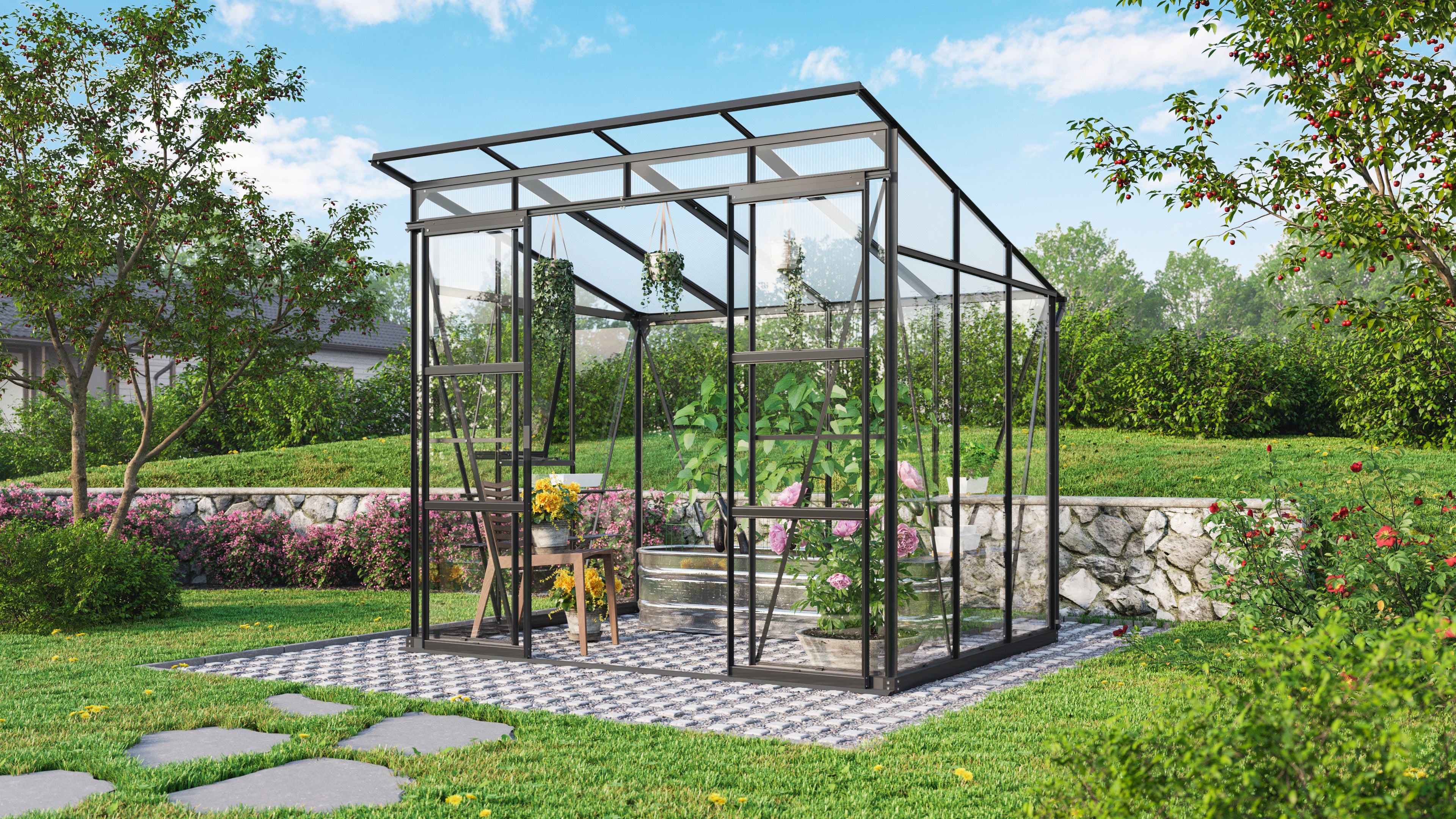 Gewächshaus Playa 5900 ESG/HKP, schwarz