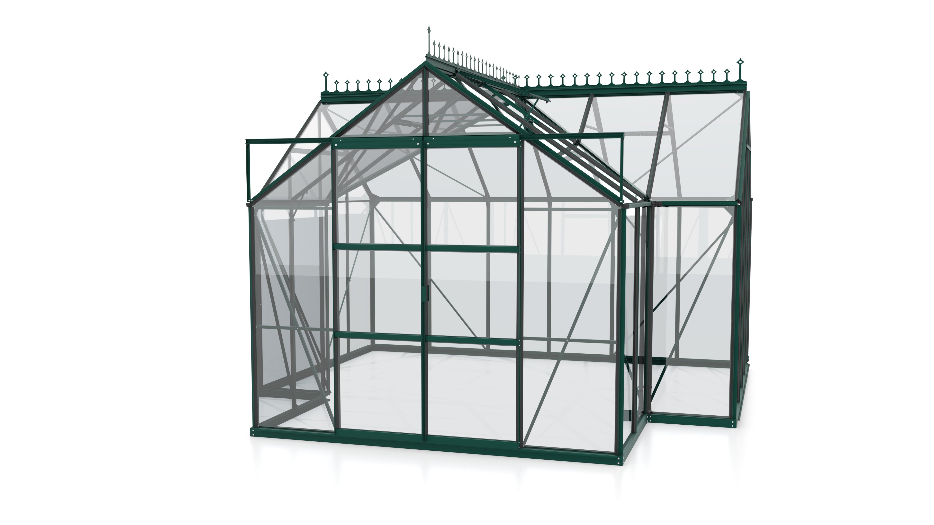Gewächshaus Sirius ESG 3mm, smaragd - Set
