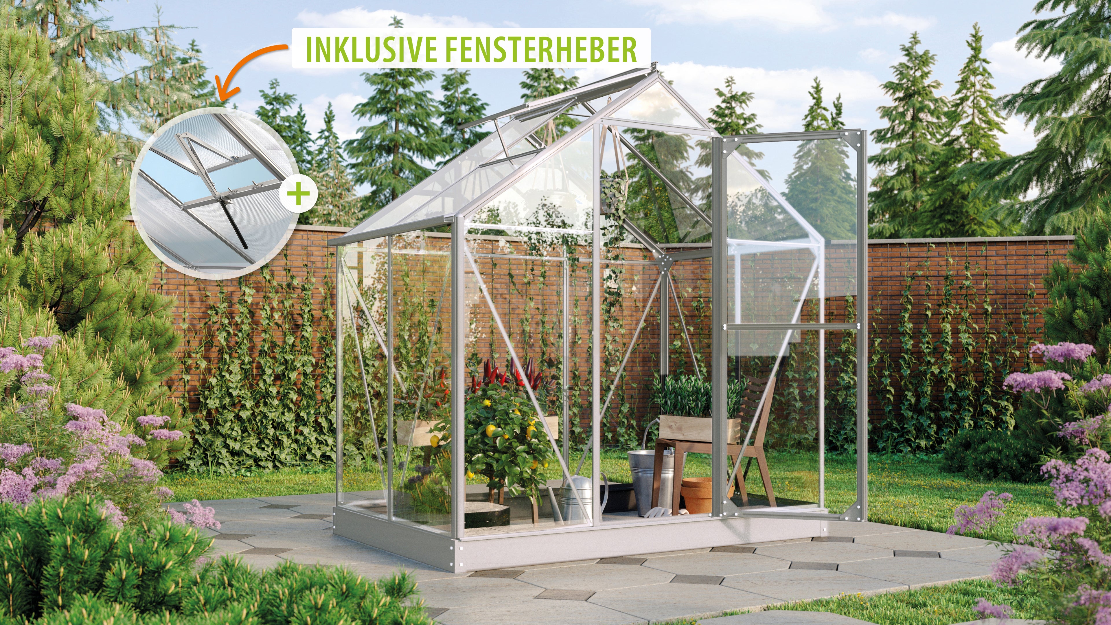 Gewächshaus Triton 2500 ESG 3mm - Set