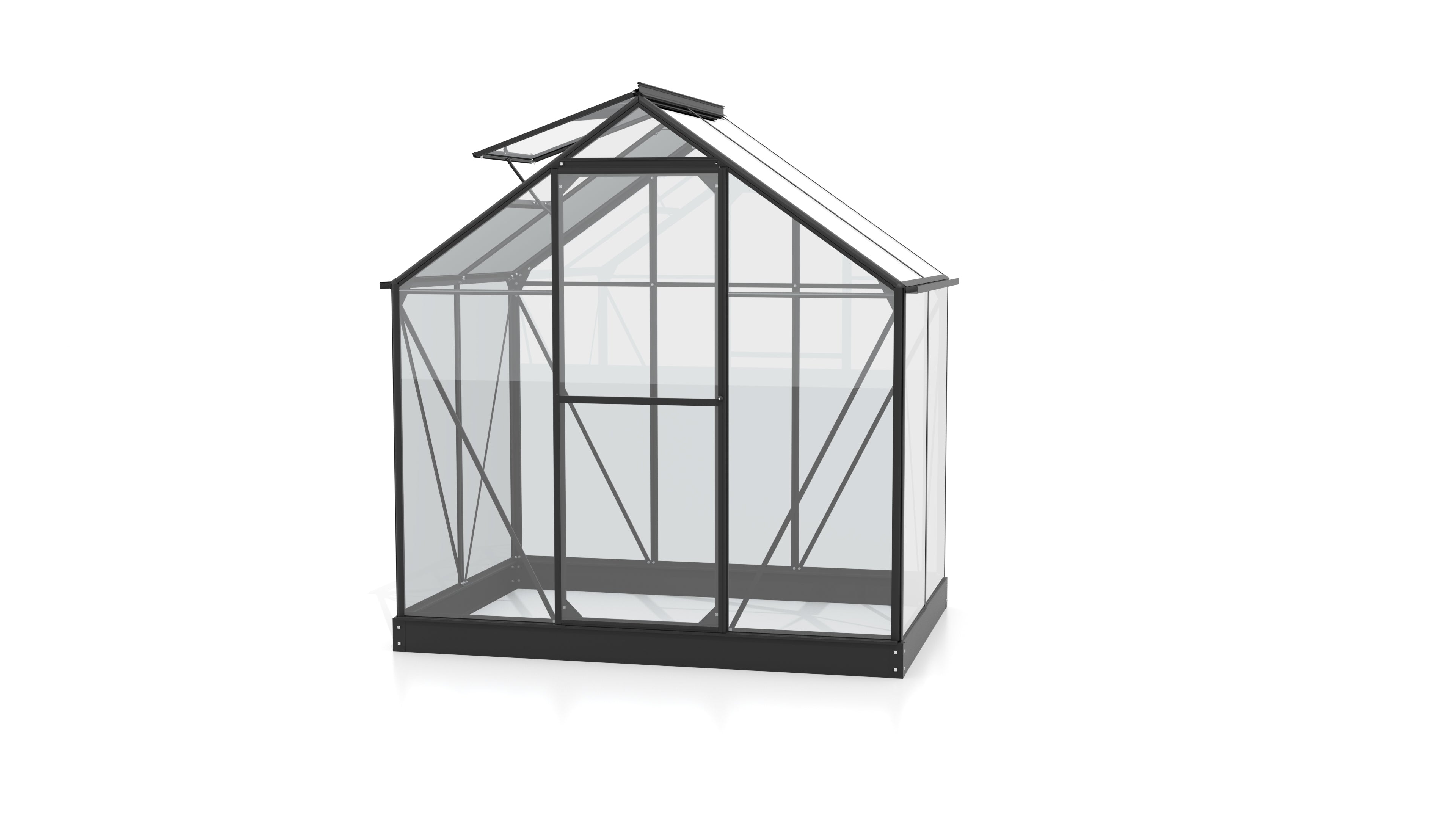 Gewächshaus Triton 2500 ESG 3mm, schwarz - Set