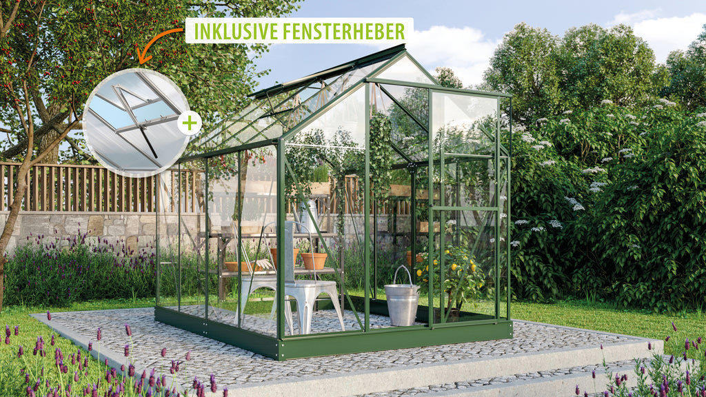 Gewächshaus Triton 5000 ESG 3mm, smaragd - Set
