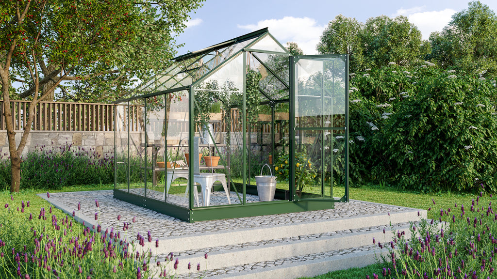 Gewächshaus Triton 5000 ESG 3mm, smaragd - Set