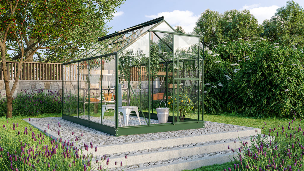 Gewächshaus Triton 6200 ESG 3mm, smaragd - Set