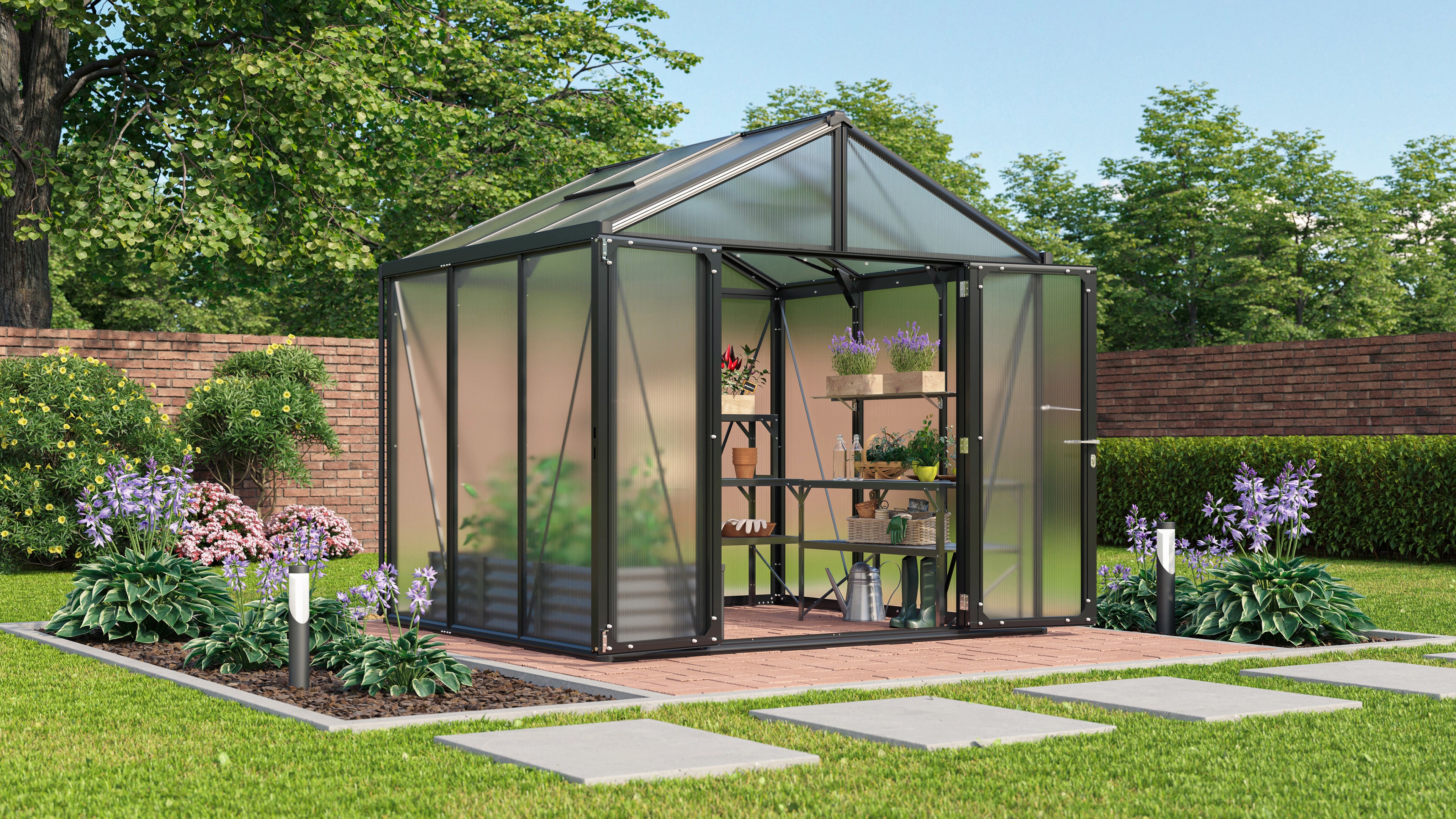 Gewächshaus Zeus Comfort 6200 HKP 16mm, schwarz