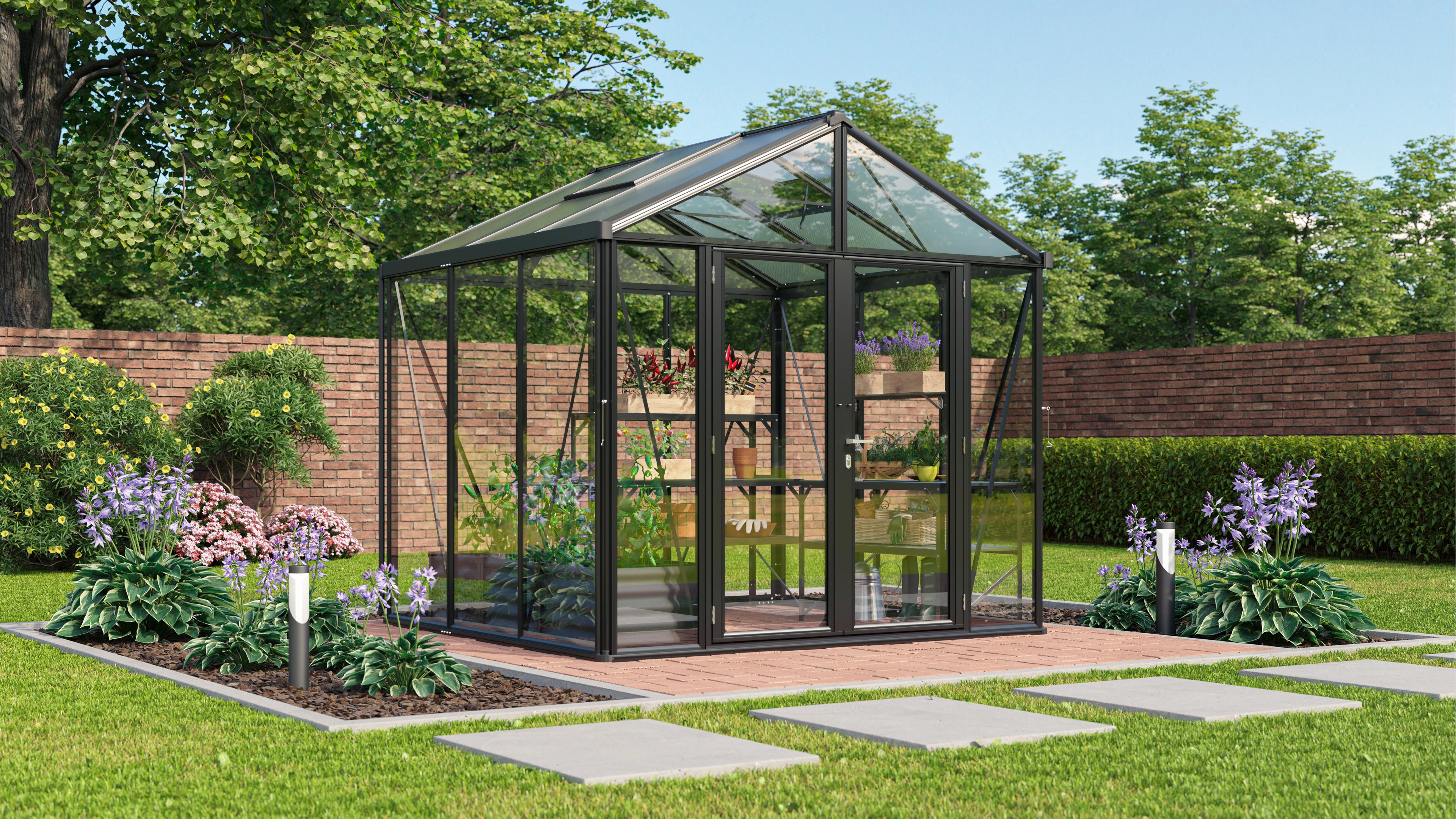 Gewächshaus Zeus Comfort 6200 ESG/HKP, schwarz