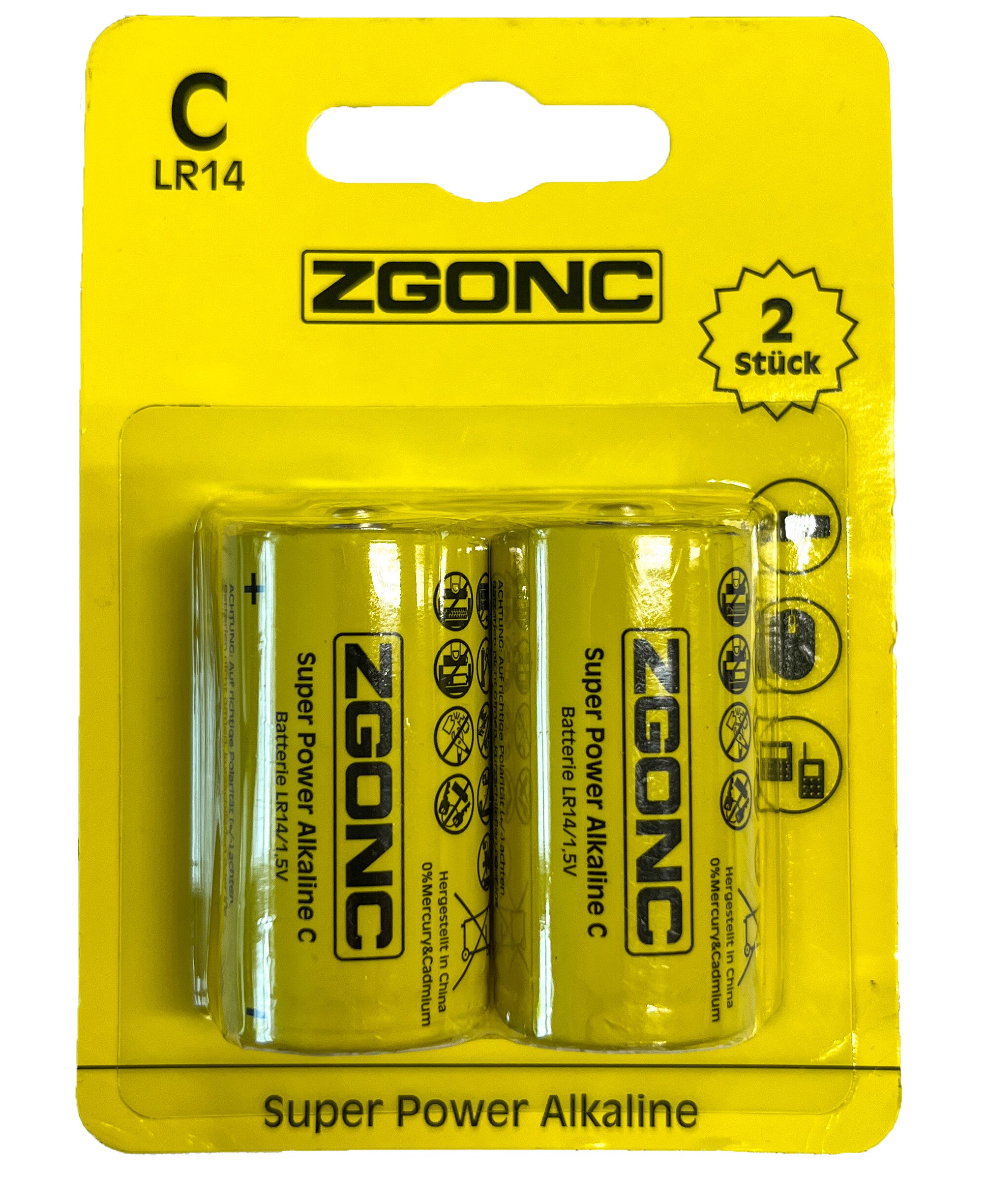 2 Batterien Baby C LR14