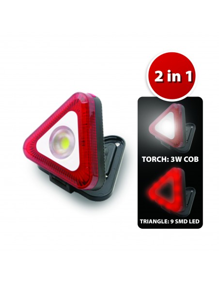 LED-Lichtdreieck mit Taschenlampe und Magnet
