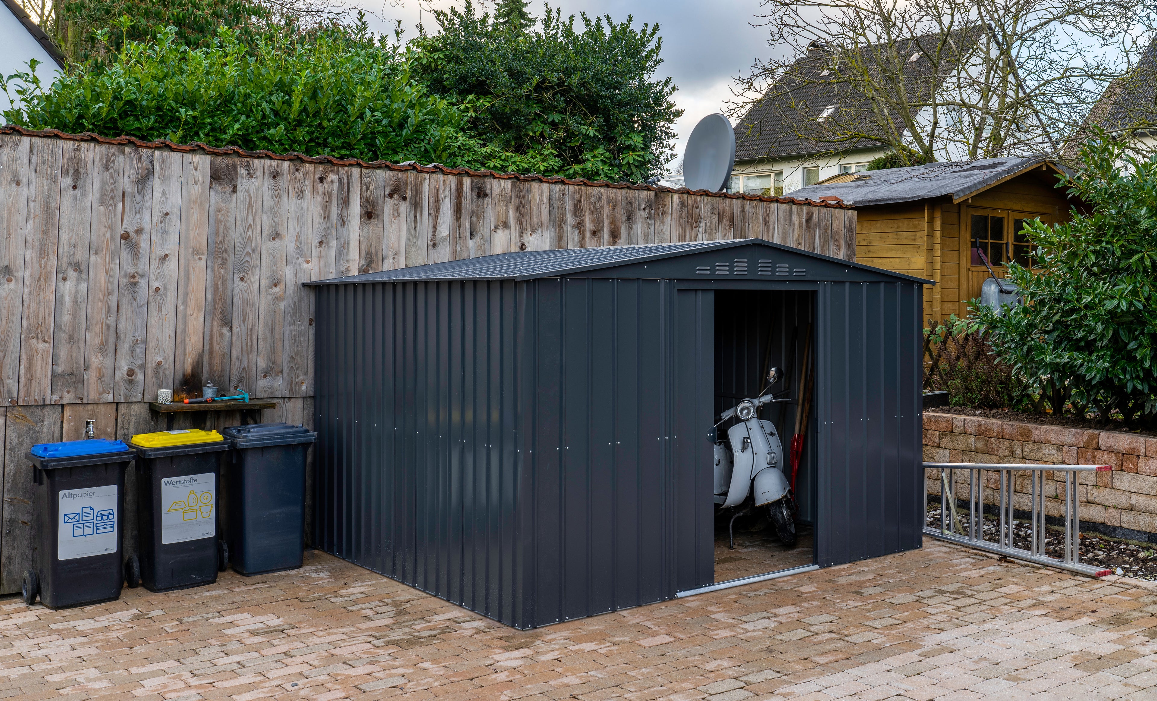 Metallgerätehaus Gartenmanager Dream 1010, anthrazit - Set