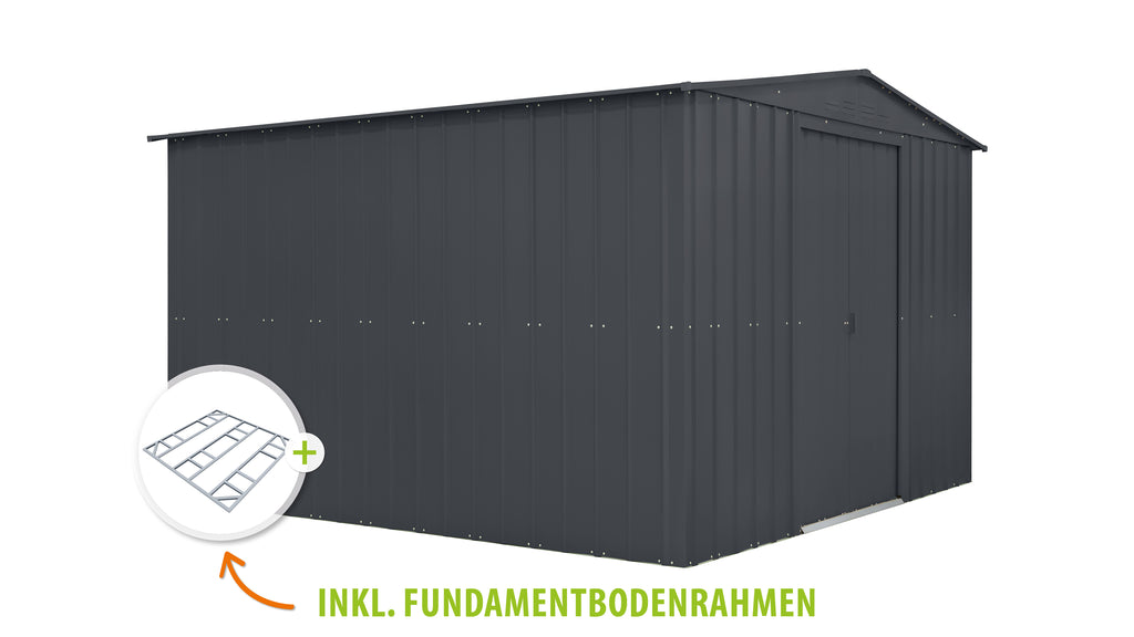 Metallgerätehaus Gartenmanager Dream 1010, anthrazit - Set