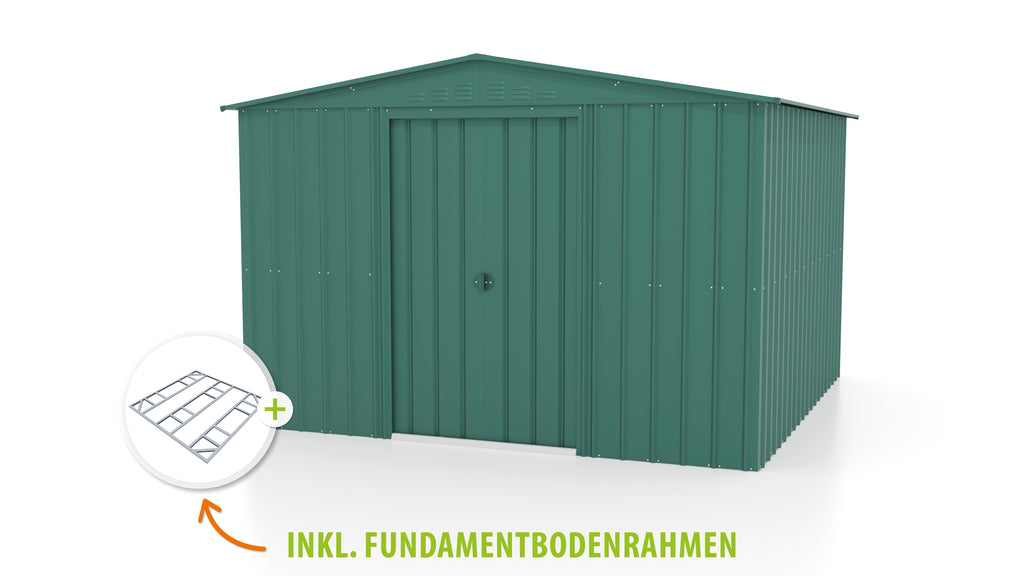 Metallgerätehaus Gartenmanager Dream 1010m, jade - Set