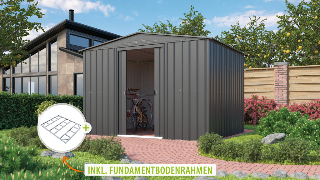 Metallgerätehaus Gartenmanager Dream 108, anthrazit - Set