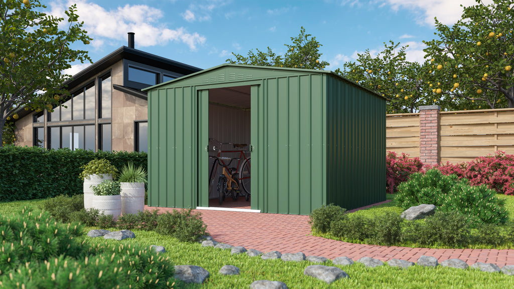 Metallgerätehaus Gartenmanager Dream 108, jade - Set