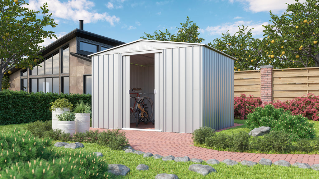 Metallgerätehaus Gartenmanager Dream 108, silber metallic - Set