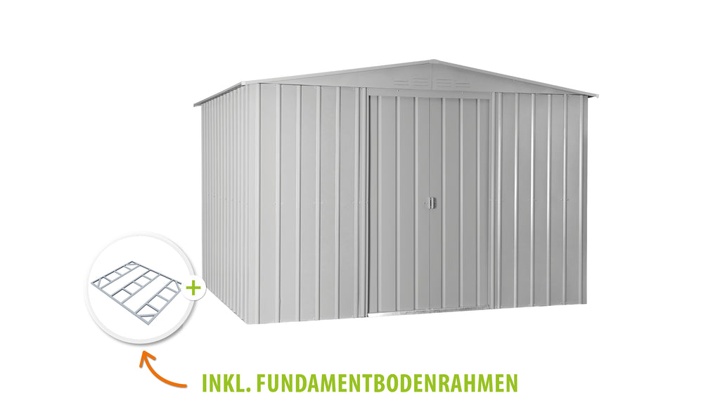 Metallgerätehaus Gartenmanager Dream 108, silber metallic - Set