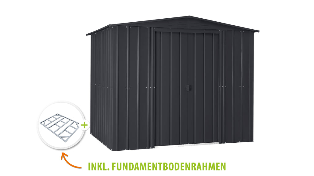 Metallgerätehaus Gartenmanager Dream 86, anthrazit - Set