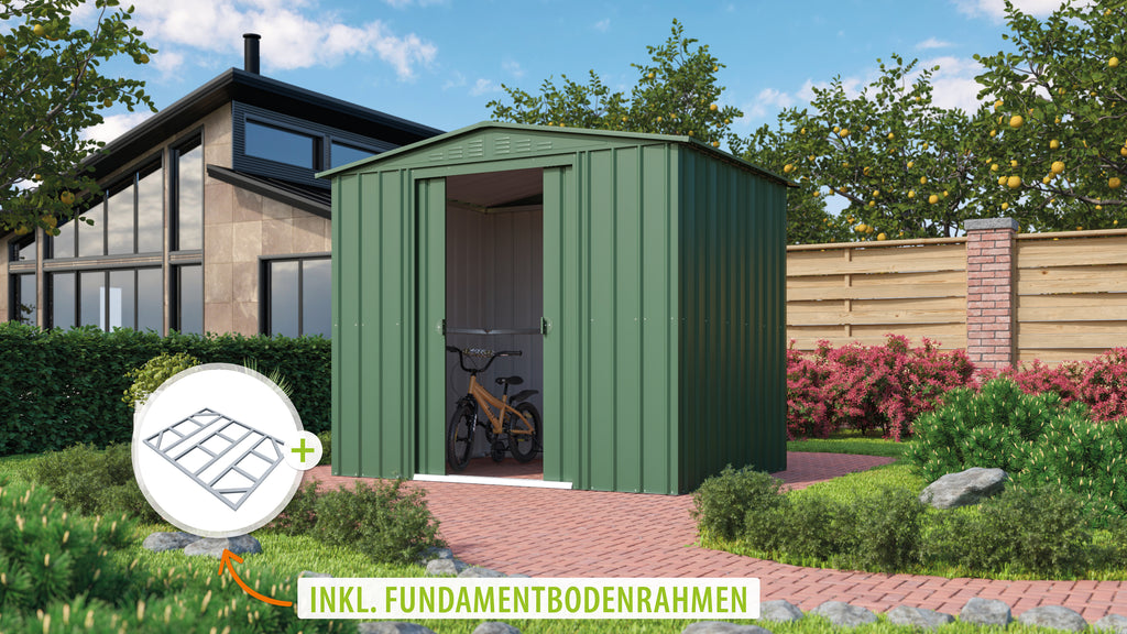 Metallgerätehaus Gartenmanager Dream 86, jade - Set