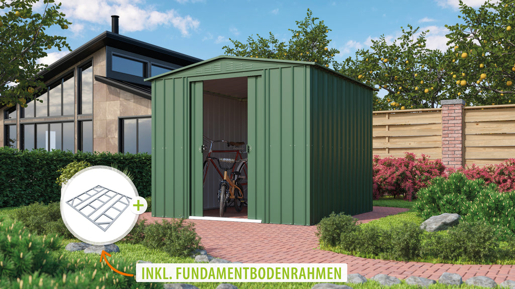 Metallgerätehaus Gartenmanager Dream 88, jade - Set