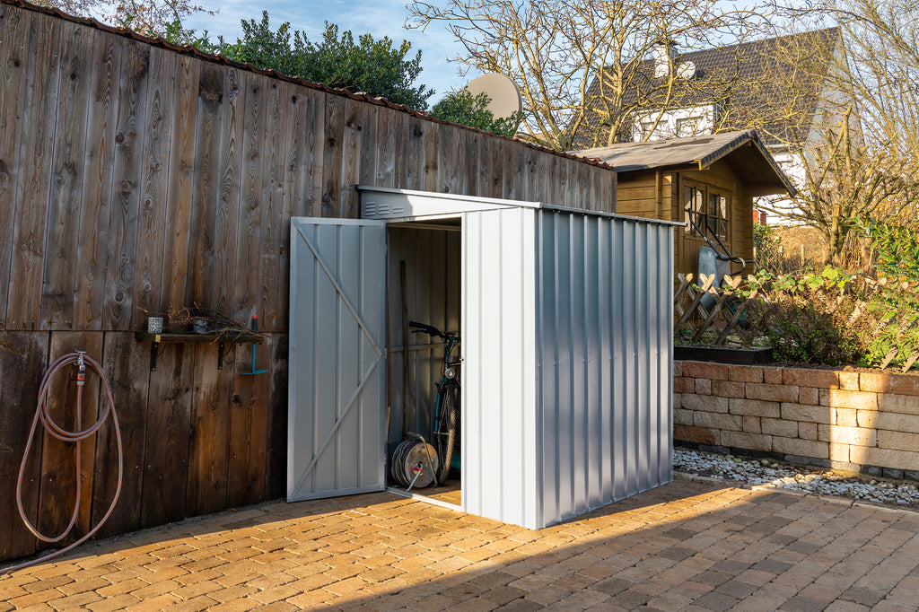 Gerätehaus Wand-Zierde LeanTo 56, silber metallic