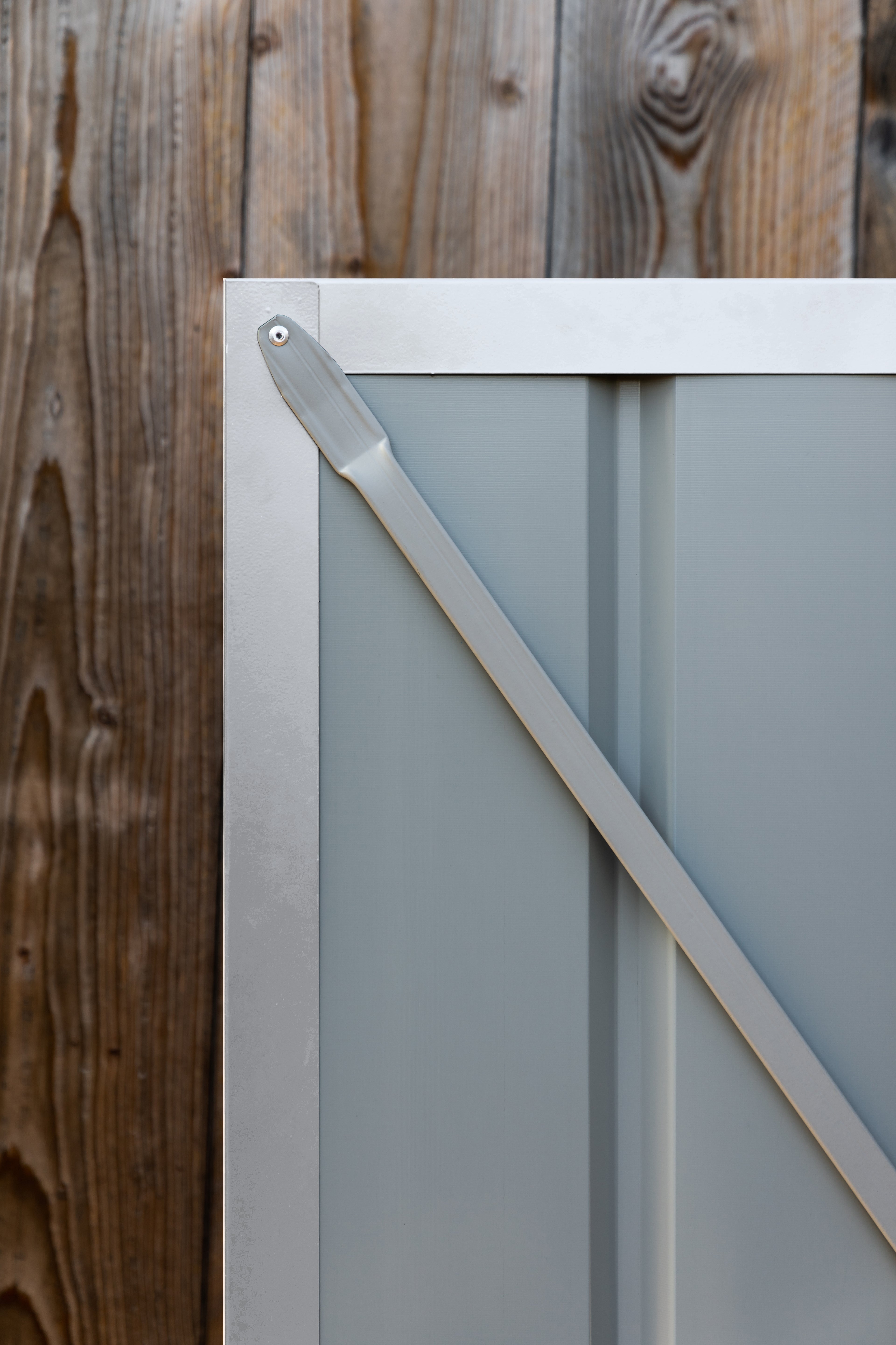 Gerätehaus Wand-Zierde LeanTo 56, silber metallic