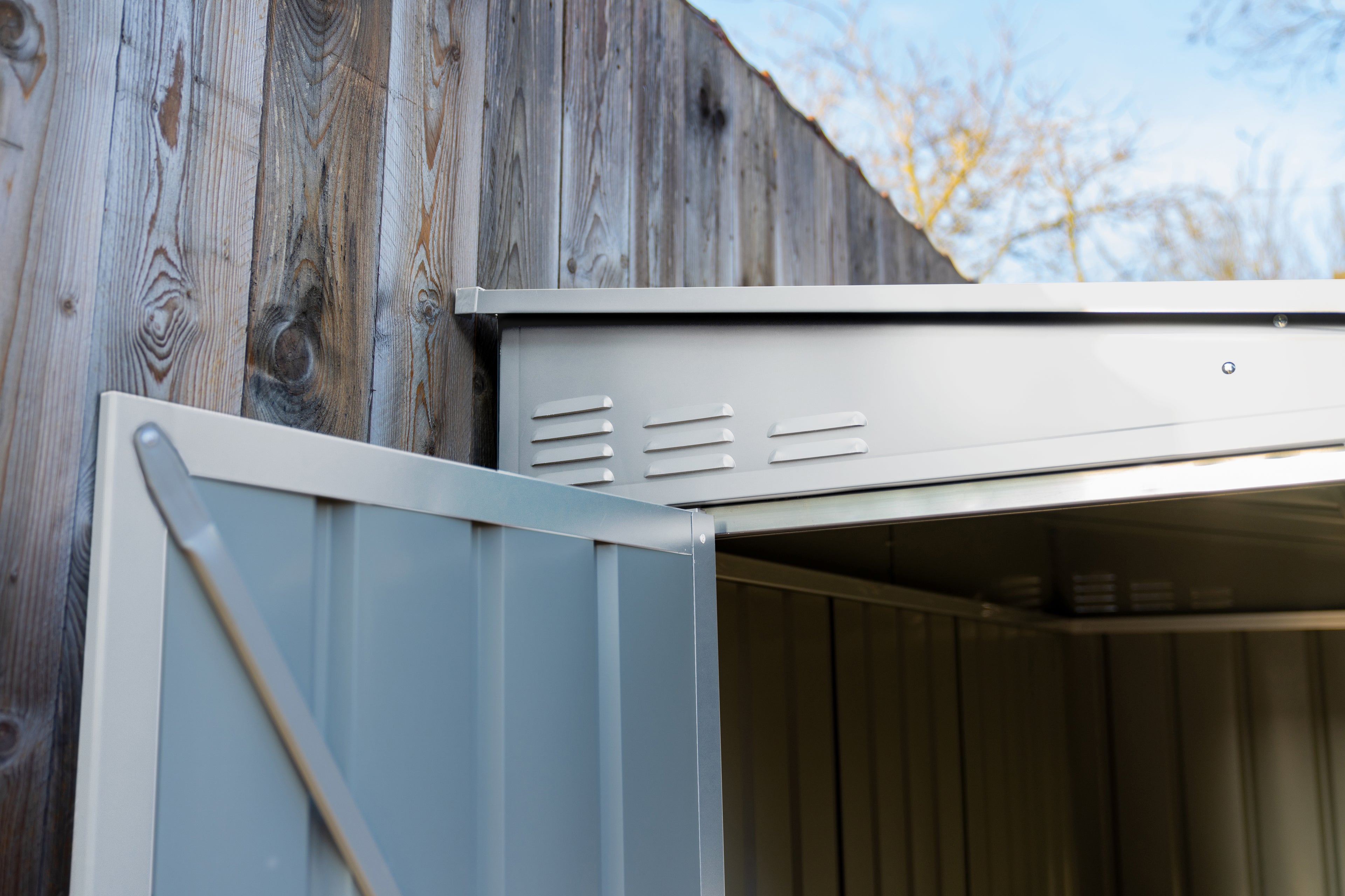 Gerätehaus Wand-Zierde LeanTo 56, silber metallic