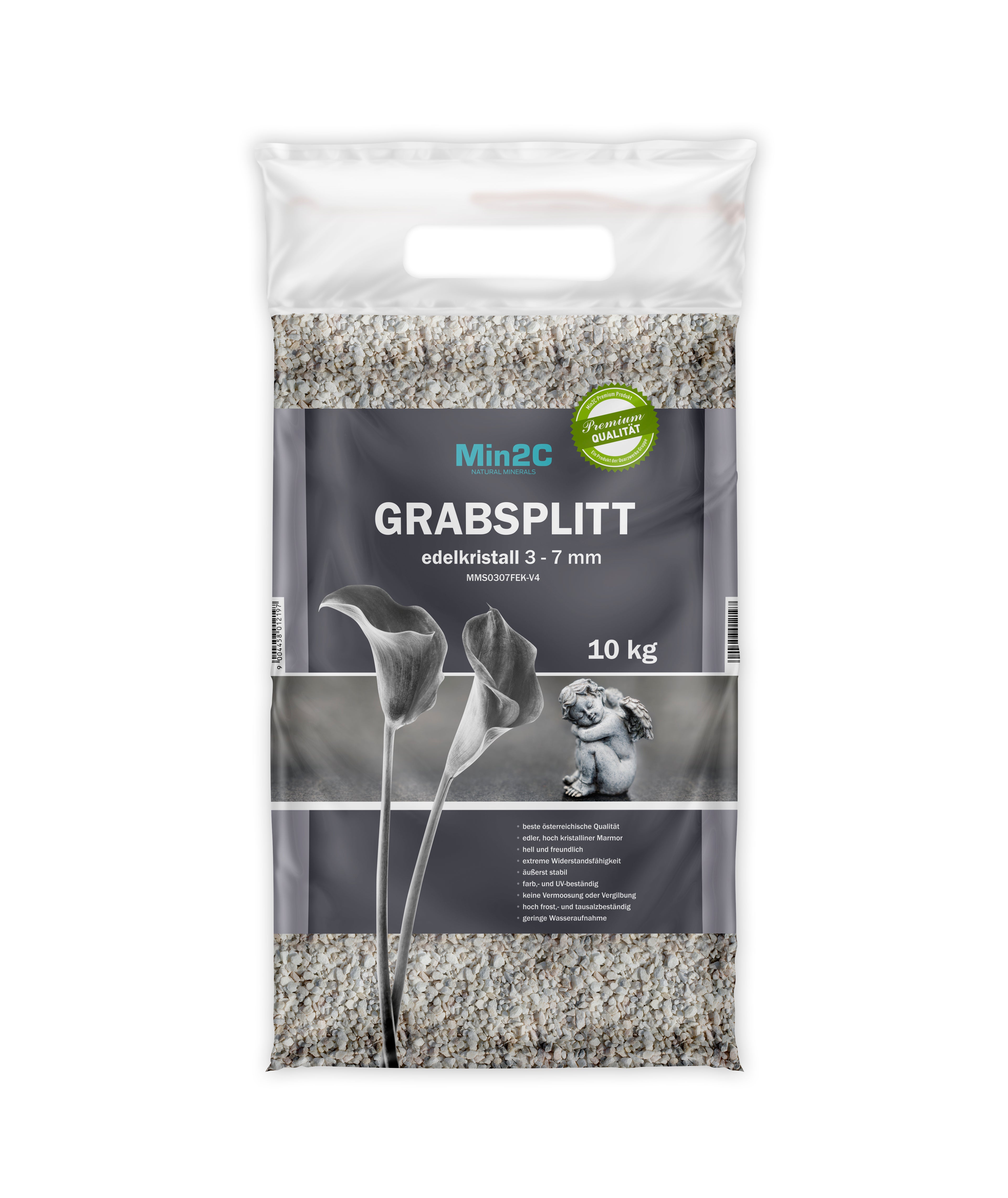 Grabsplitt 3-7 Edelkristall im 10kg Sack