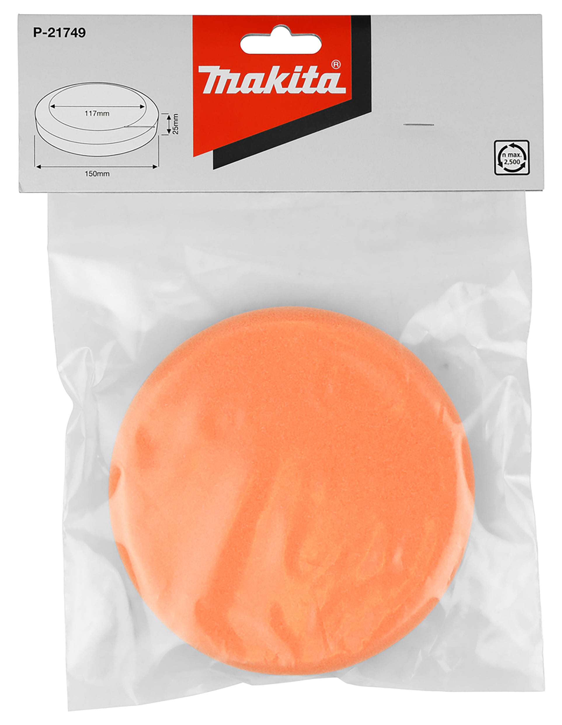 Klett-Polierpad Orange 150 mm Ø