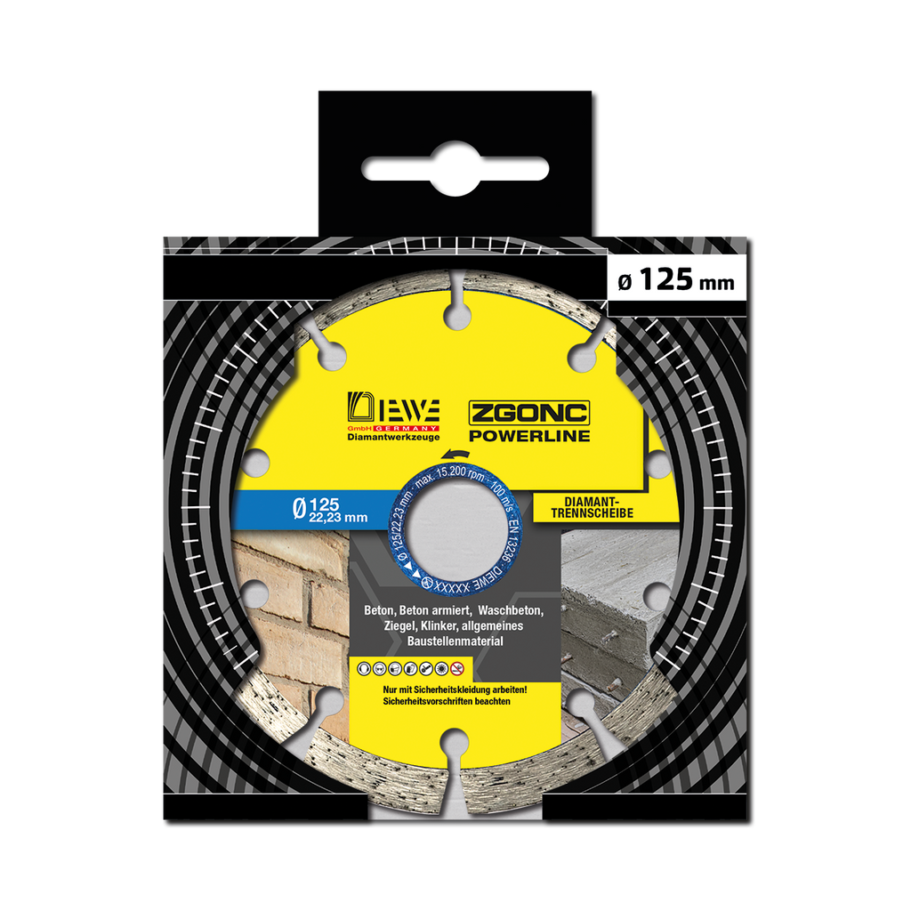 Diamanttrennscheibe POWERLINE Universal Beton 125