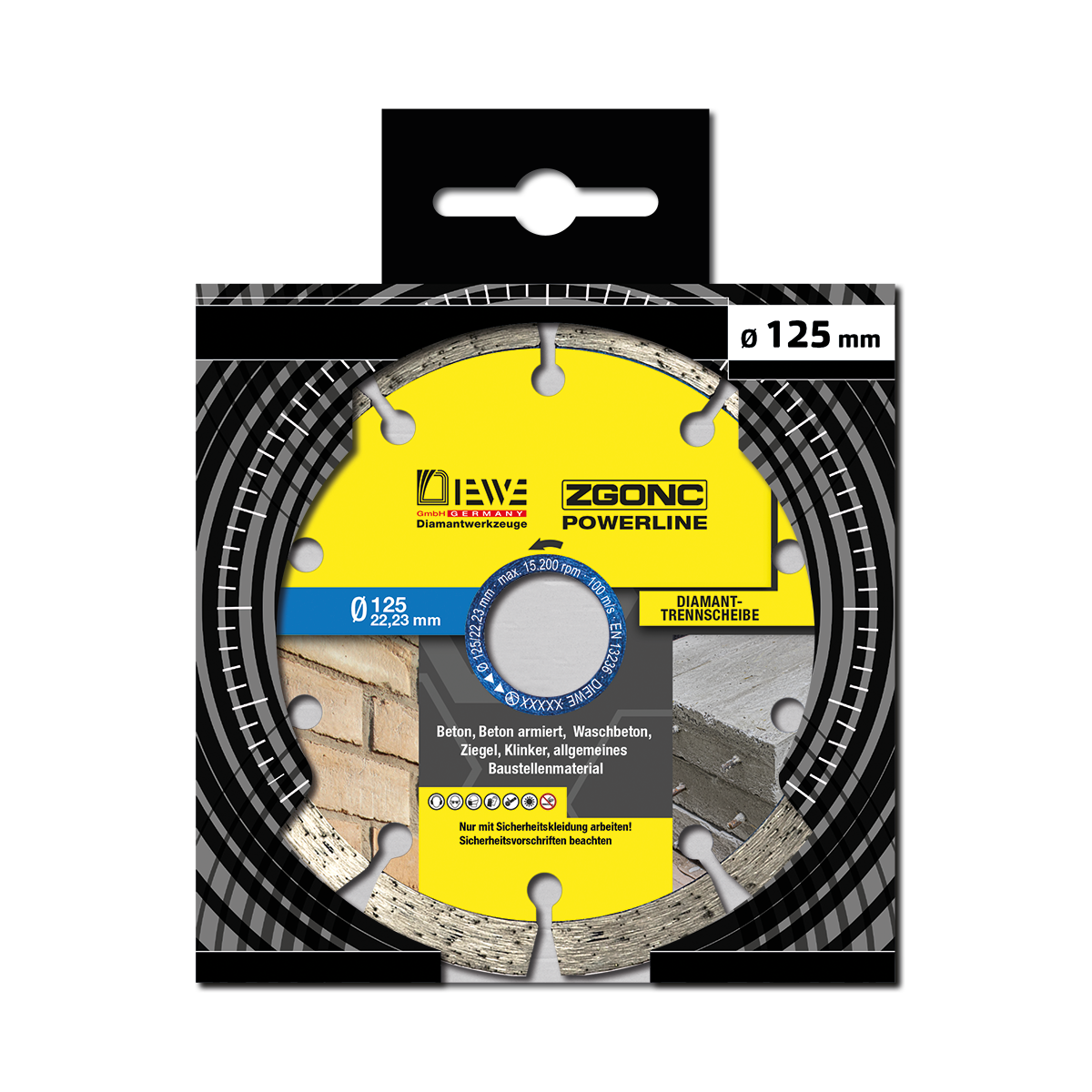 Diamanttrennscheibe POWERLINE Universal Beton 125