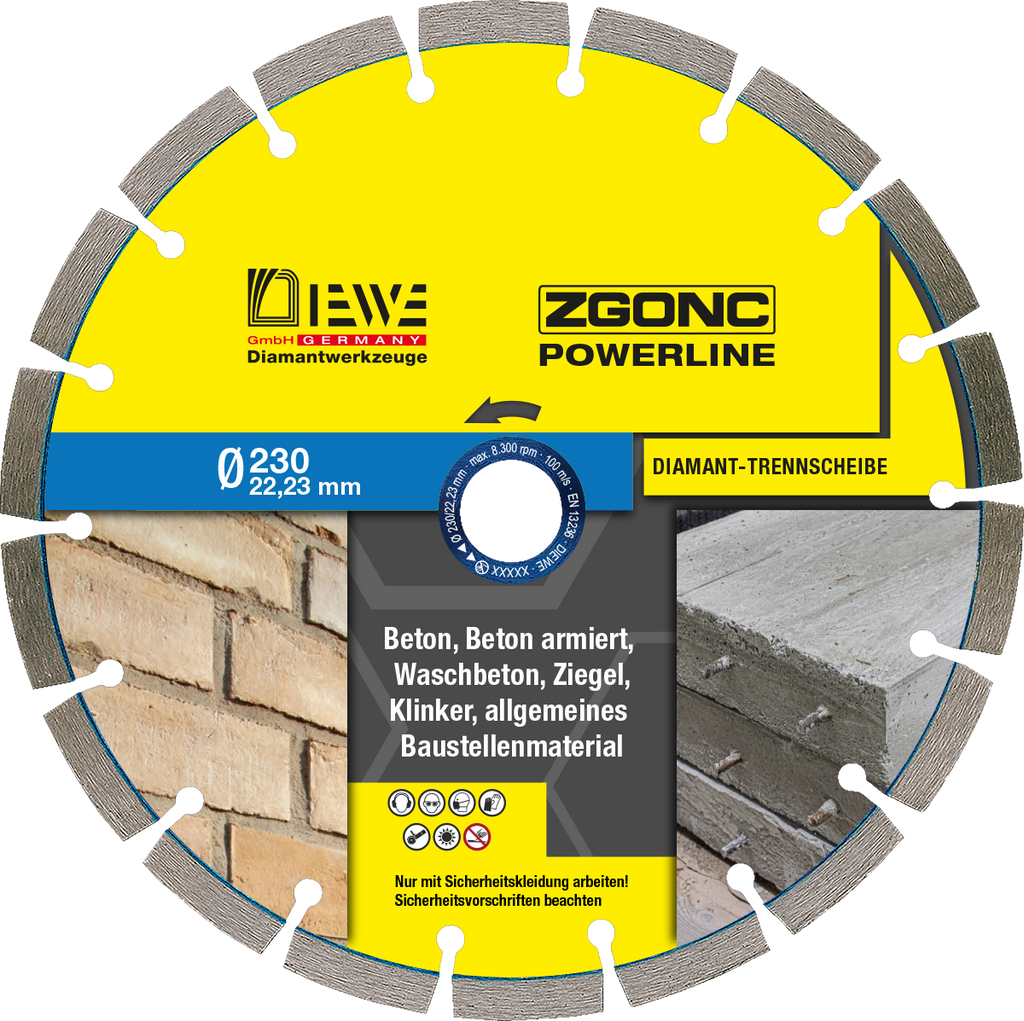 Diamanttrennscheibe  POWERLINE Universal Beton 230