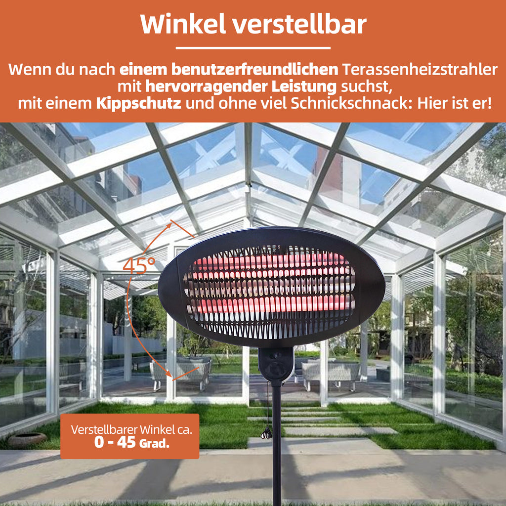 Heizstrahler auf Standfuß 2000 Watt