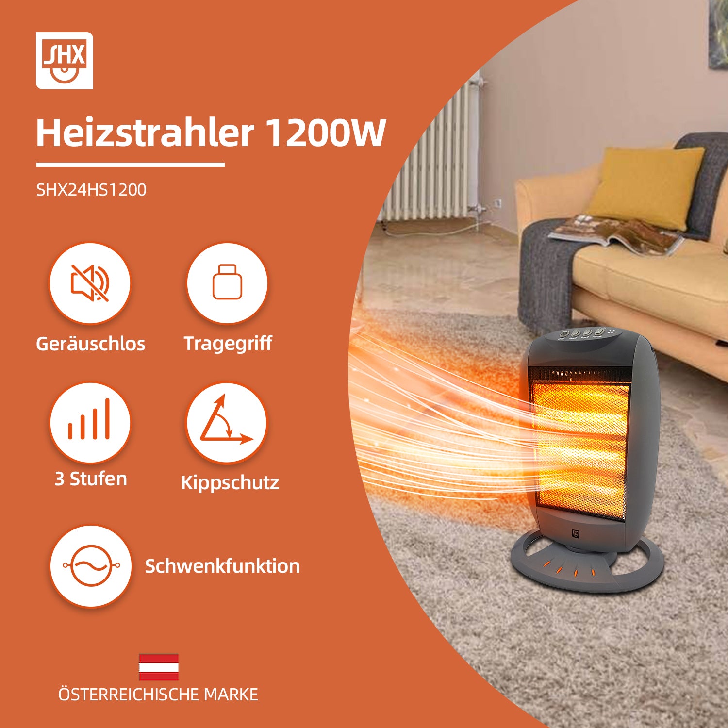 Halogenheizer 1200W SHX24HS1200
