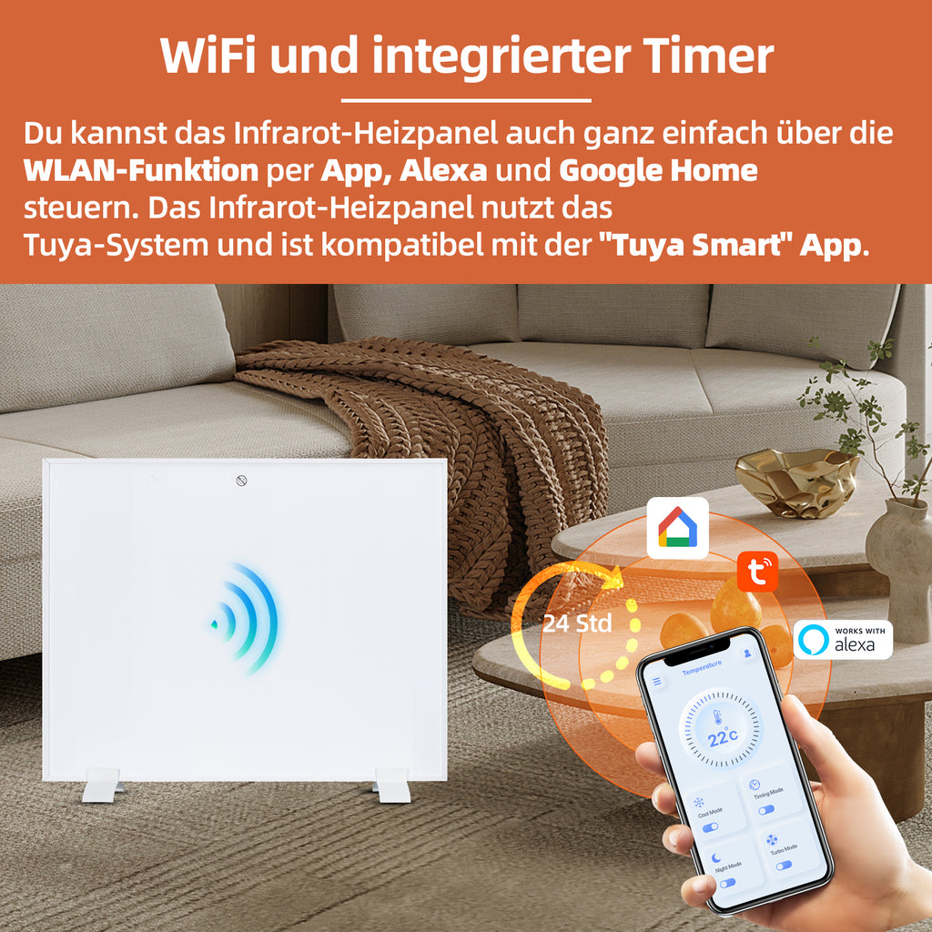 Infrarot-Heizpaneel mit WiFi 350W