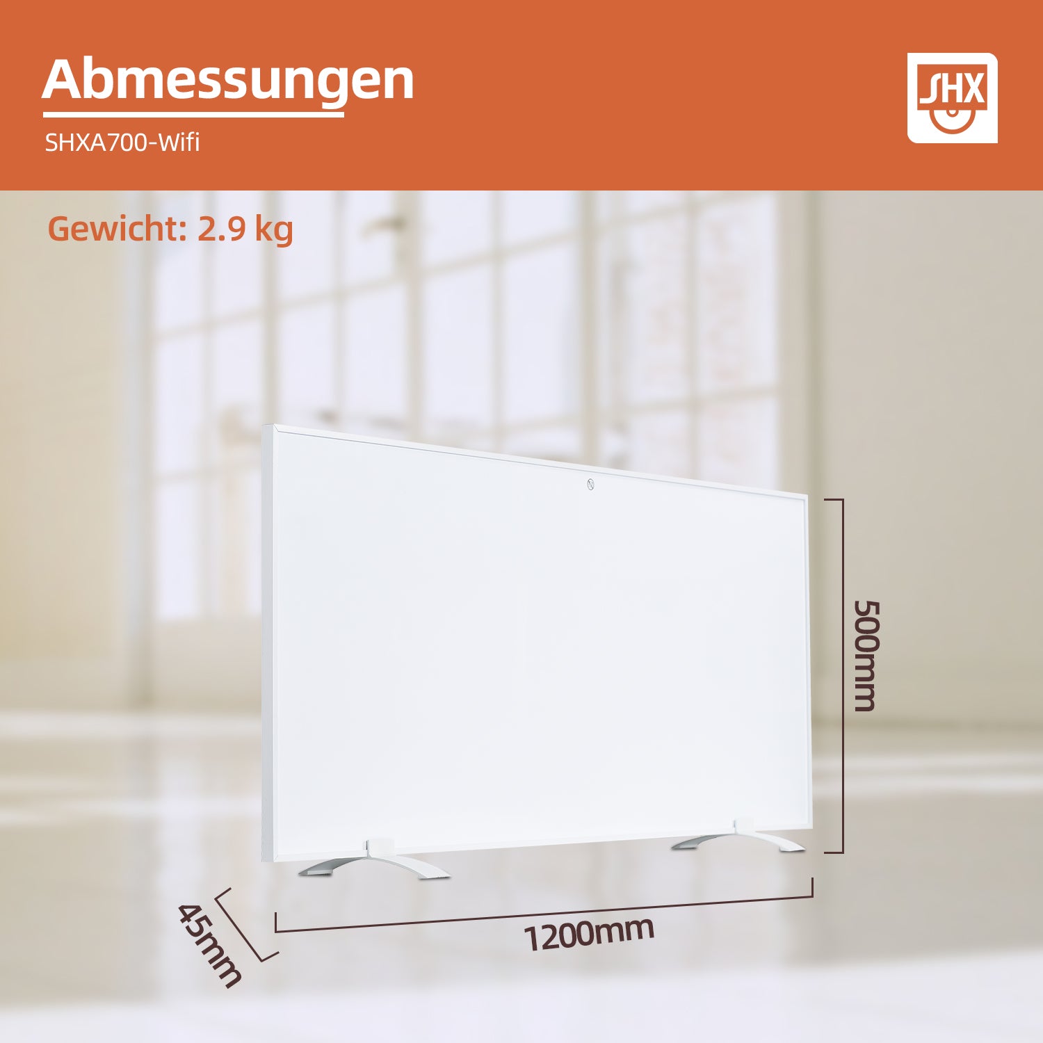 Infrarot-Heizpaneel mit Wifi 700 Watt
